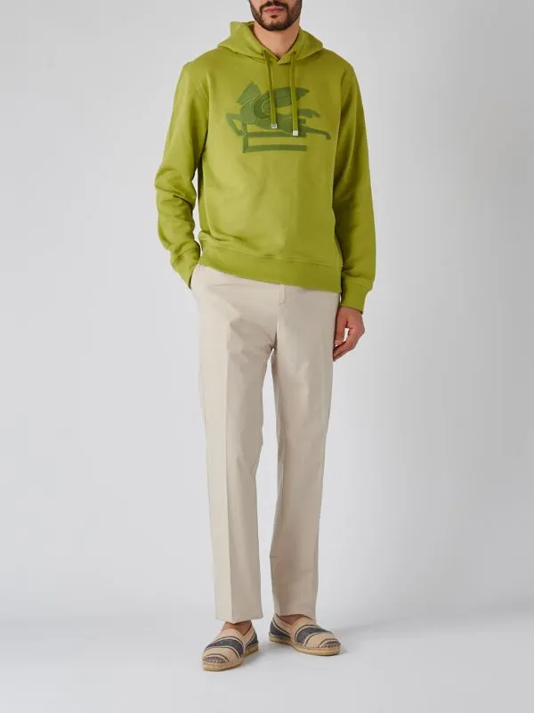 Felpa uomo Etro in cotone Verde Acido