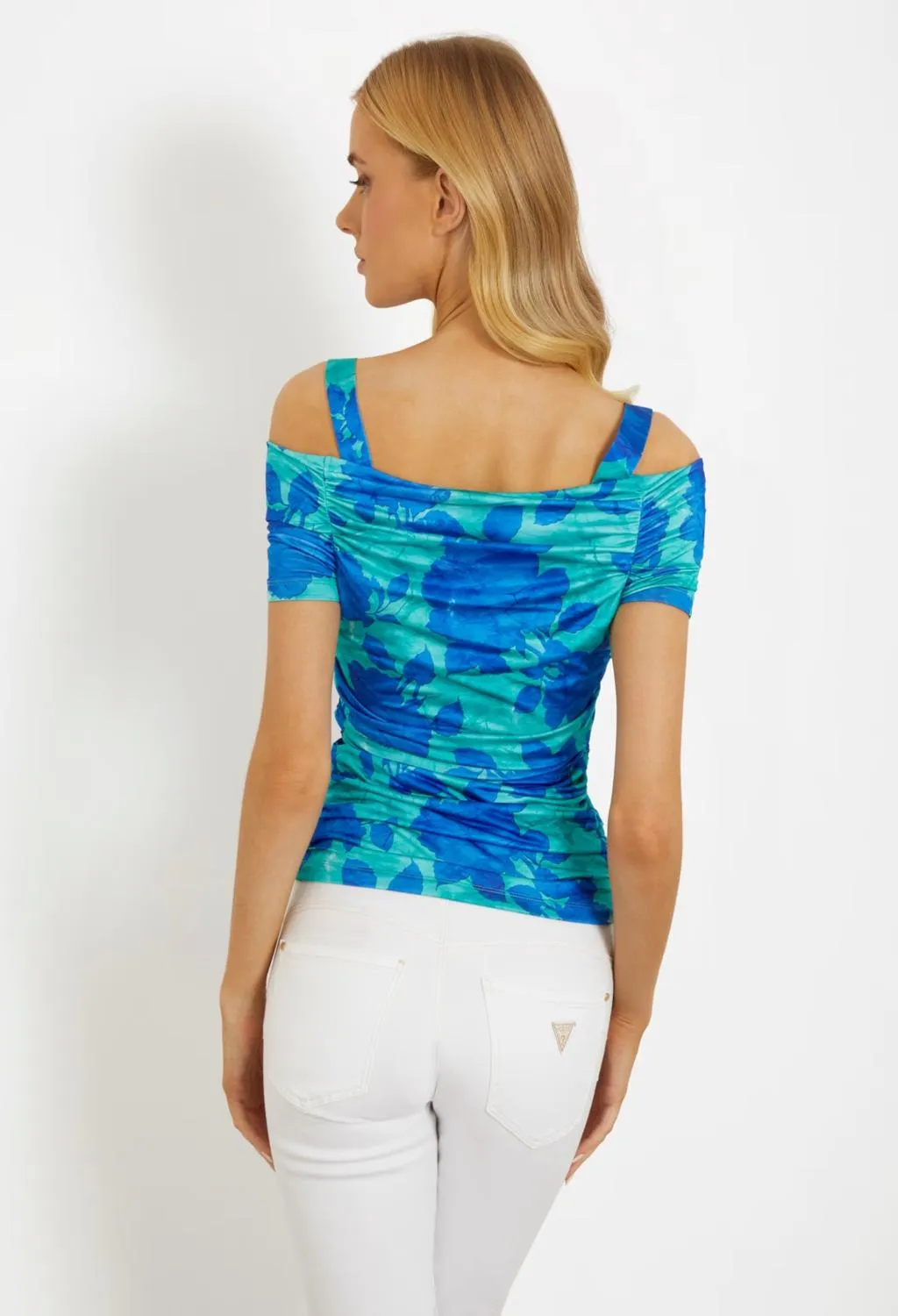 GUESS  top floreale azzurro