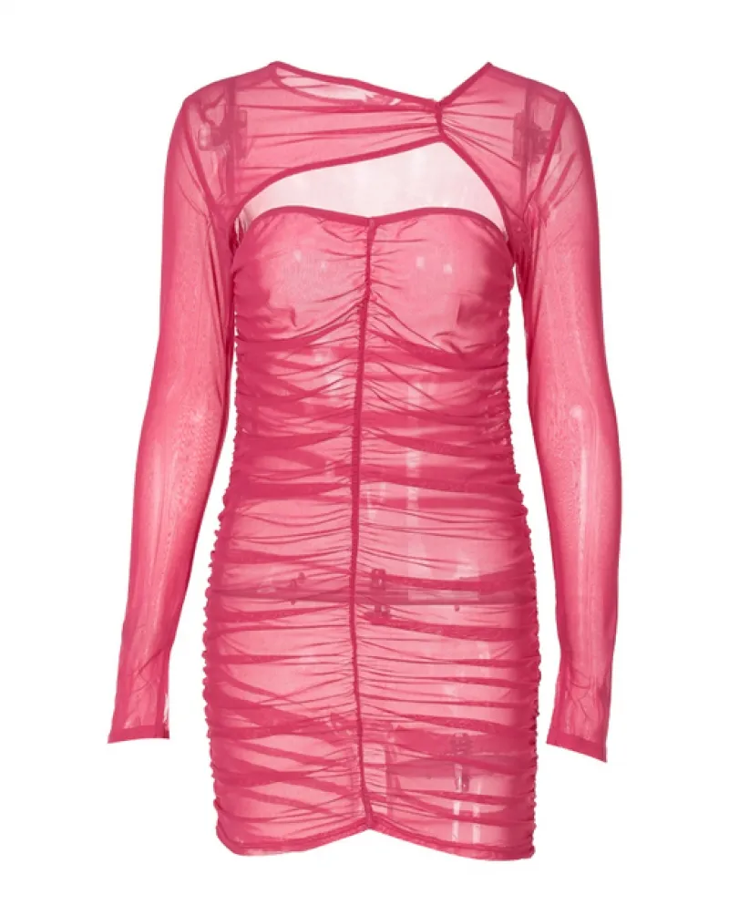 Hirigin Vestito aderente da donna Vestito da festa a maniche lunghe con scollo a V C