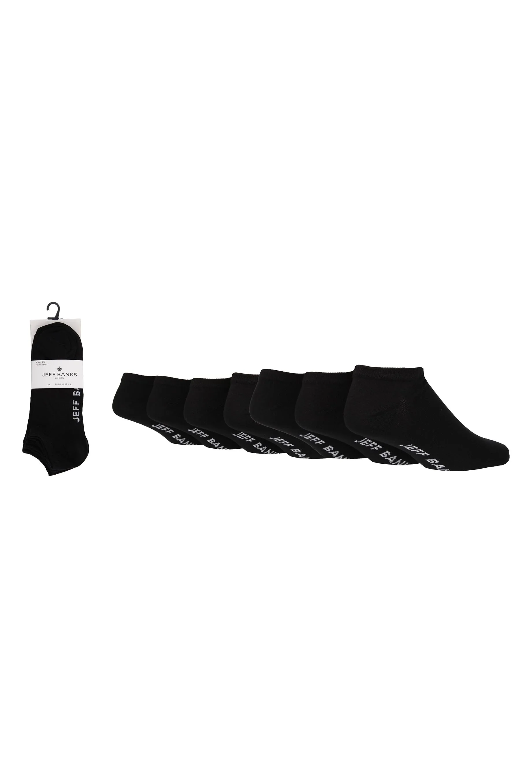 Jeff Banks - Scarpe da ginnastica classiche Calzini 7 Confezione