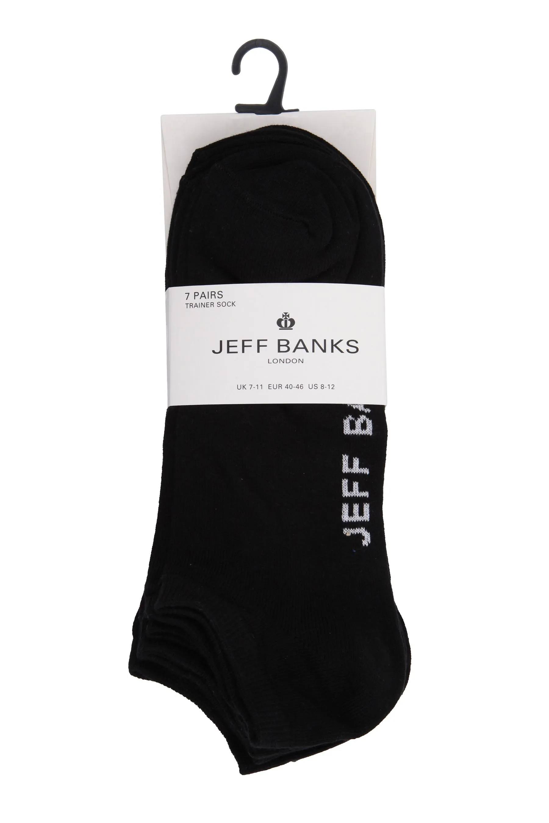 Jeff Banks - Scarpe da ginnastica classiche Calzini 7 Confezione