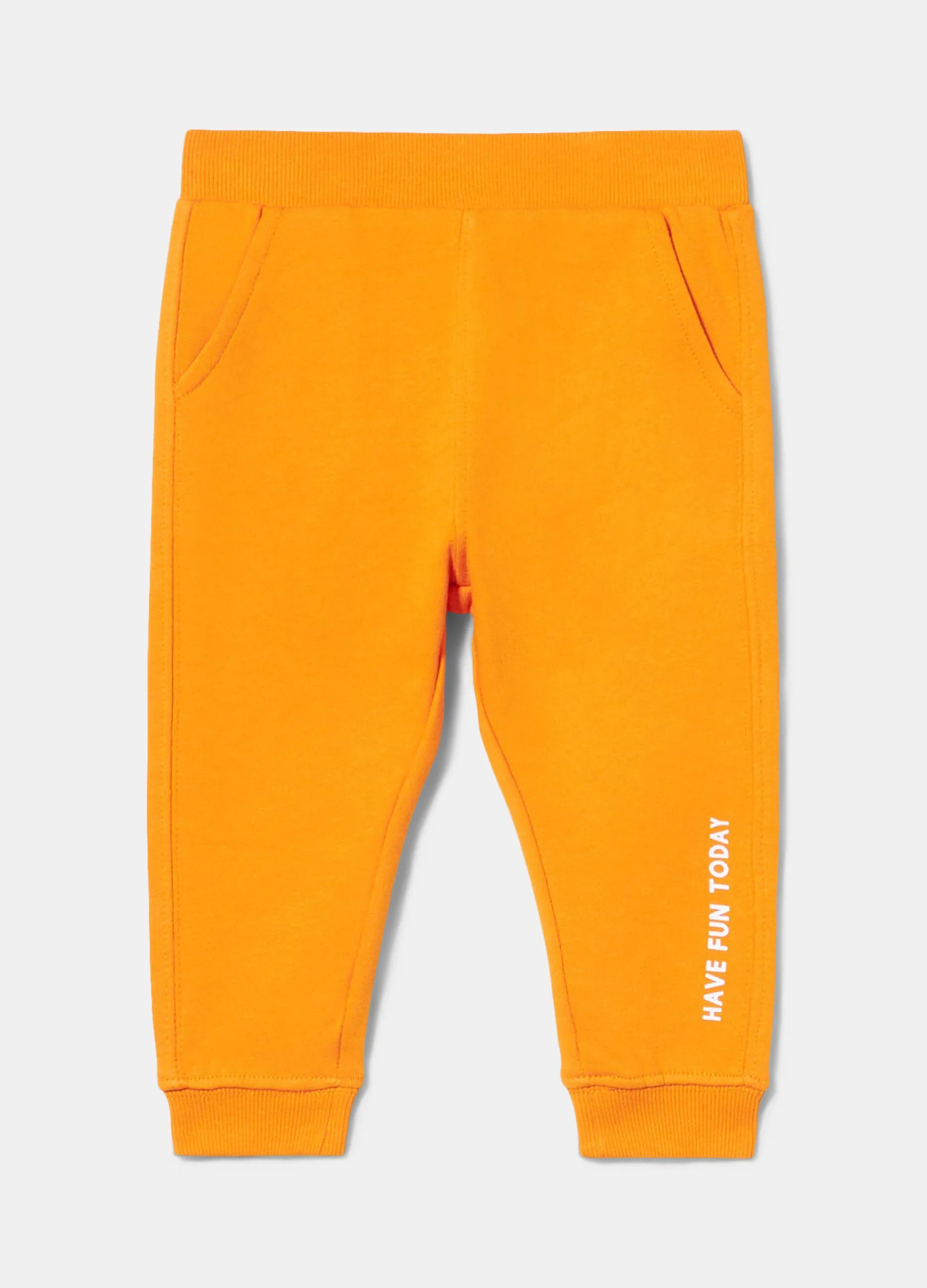 Joggers in felpa di puro cotone neonato