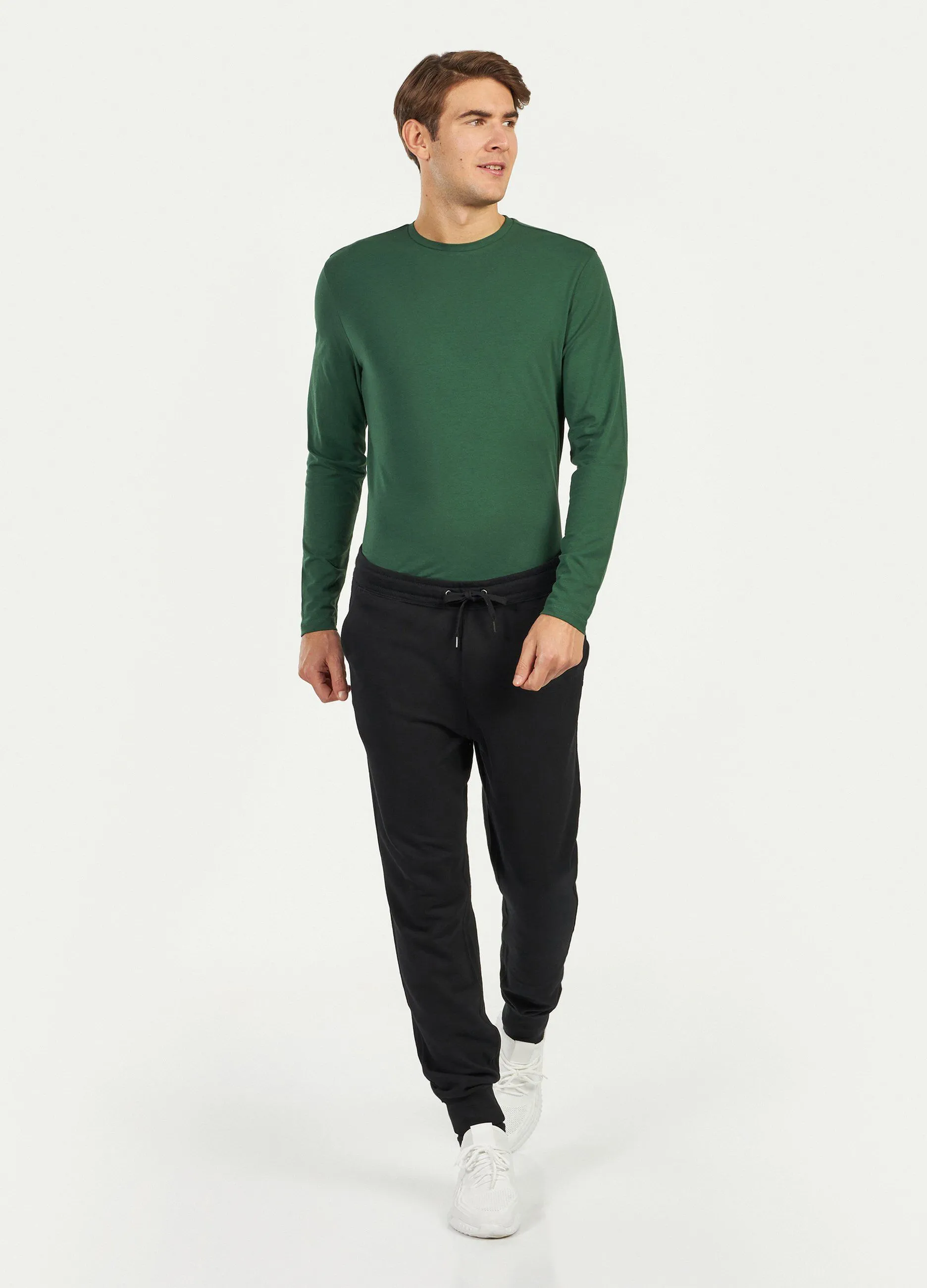 Joggers in felpa di puro cotone uomo