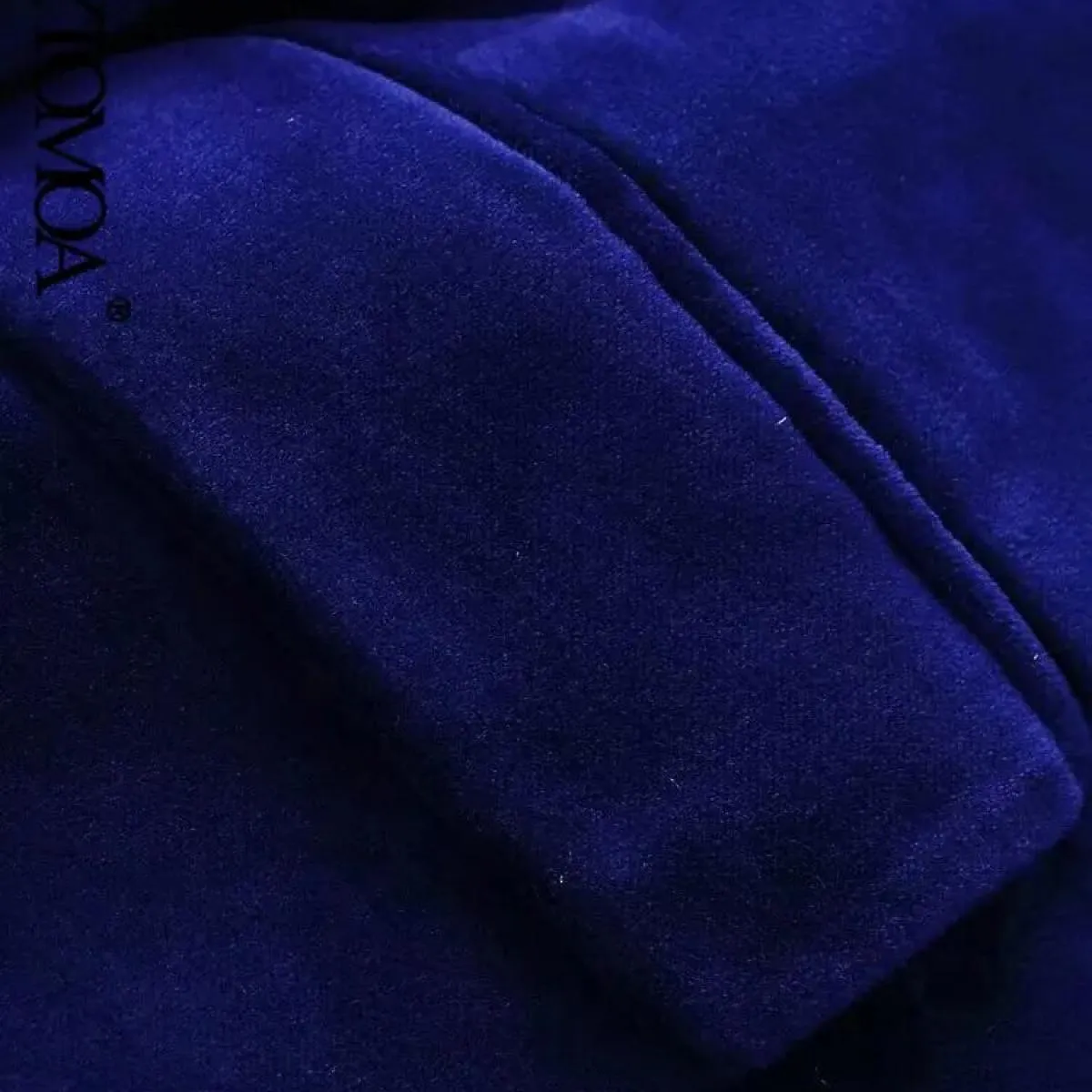 Kpytomoa Cappotto blazer in velluto aderente con bottoni sul davanti moda donna Cappotto vintage a maniche lunghe con patta Capi