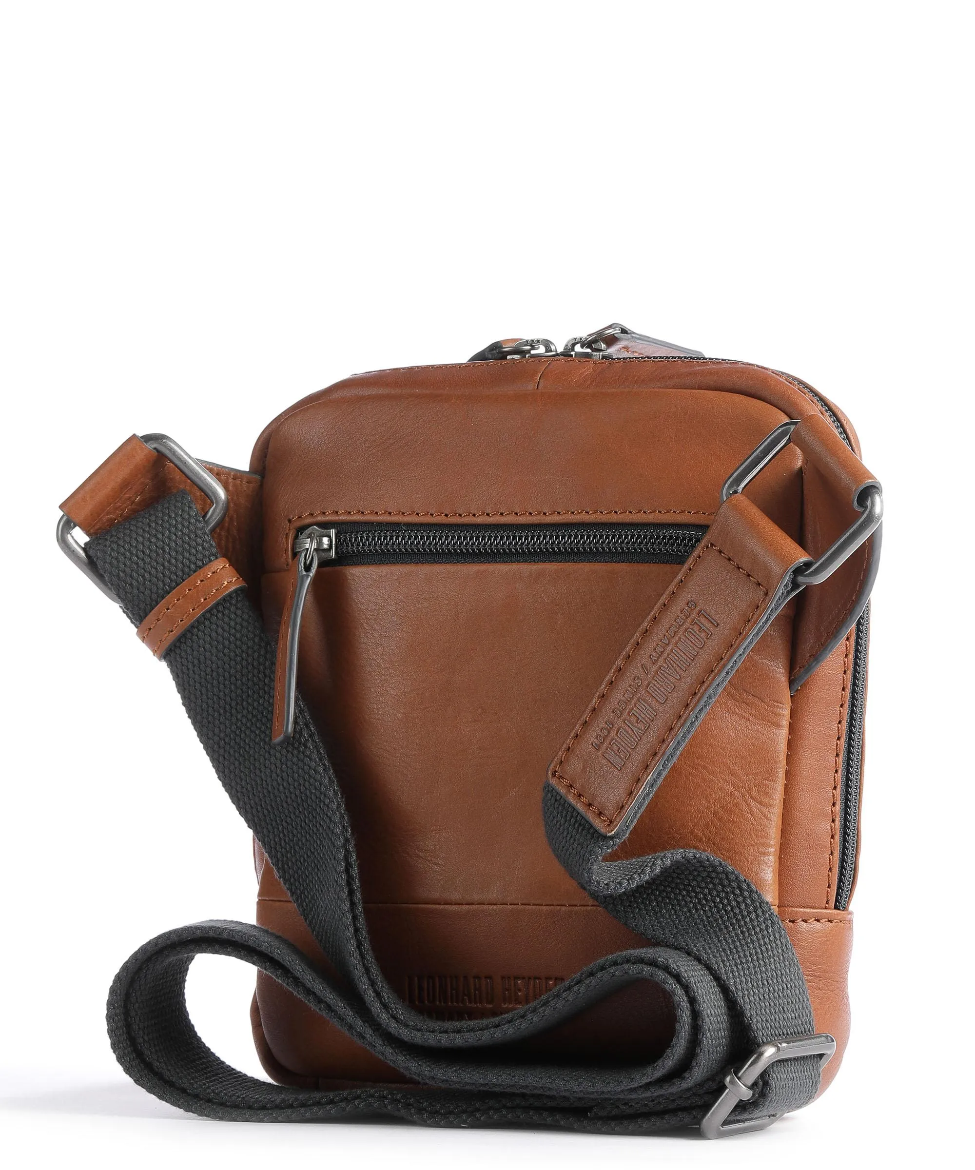  Leonhard Heyden Hamburg XS Borsa a tracolla pelle di vacchetta finemente grana cognac  