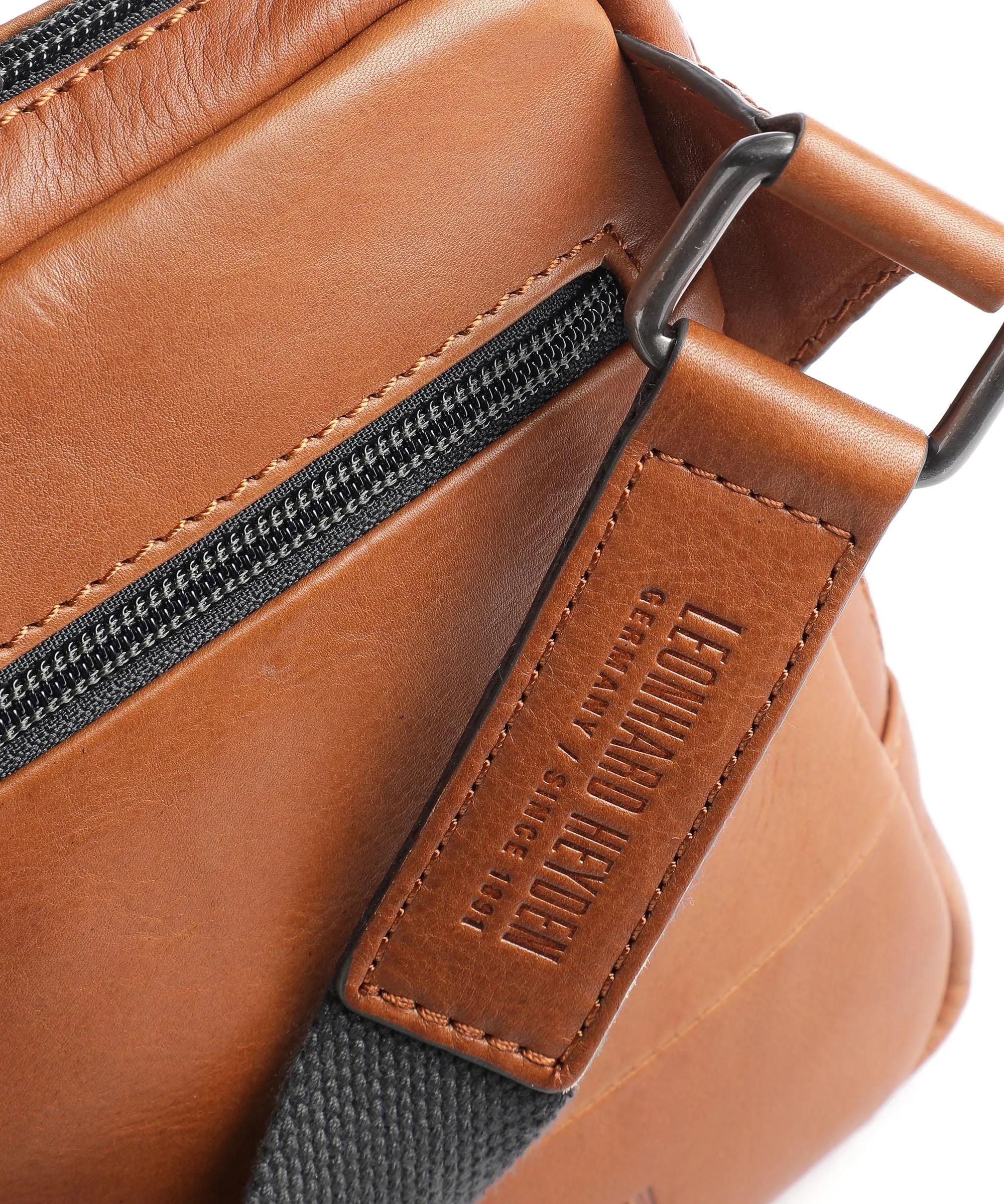  Leonhard Heyden Hamburg XS Borsa a tracolla pelle di vacchetta finemente grana cognac  