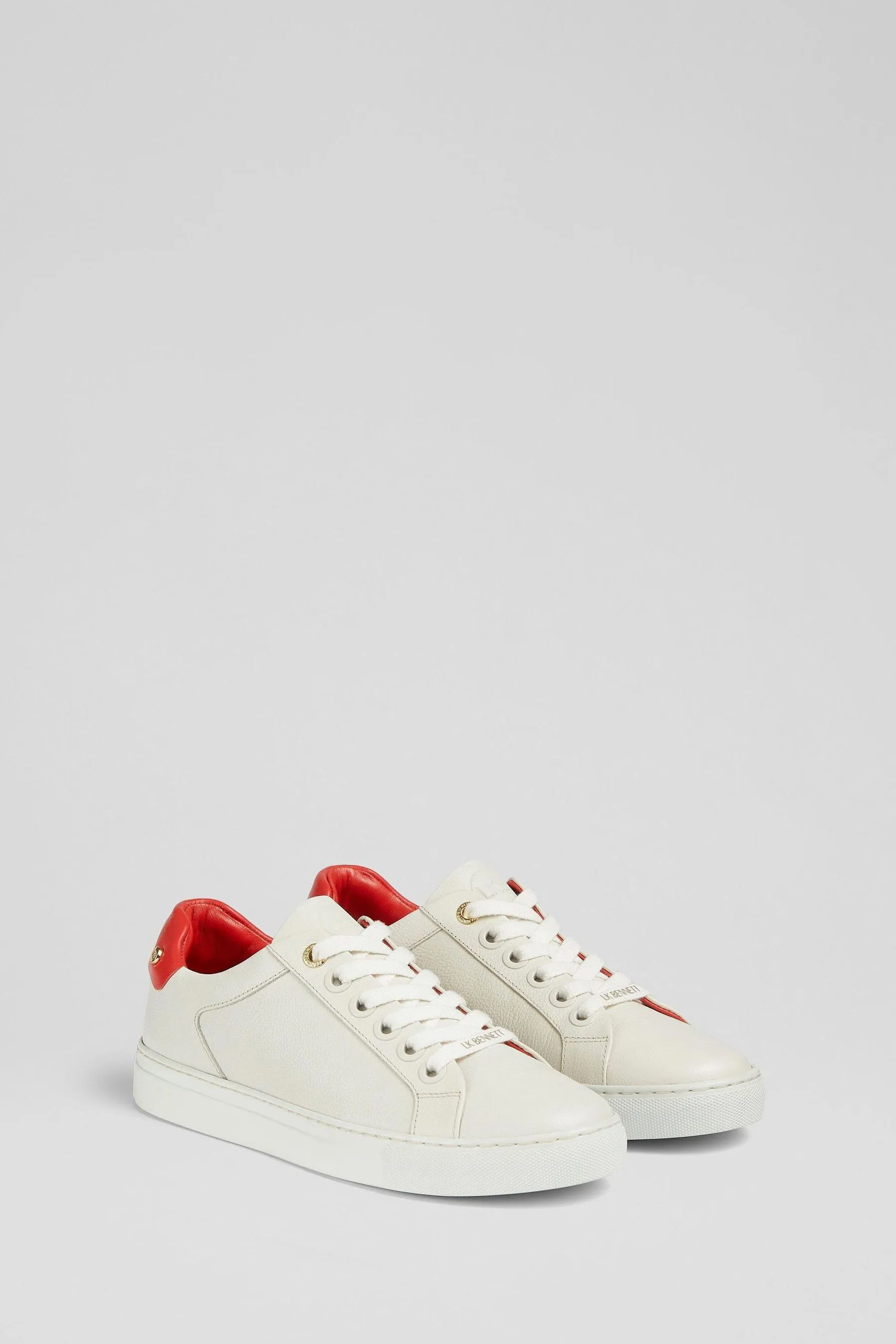 LK Bennett Signature Bianco and Rosso - Dtud - Scarpe da ginnastica classiche