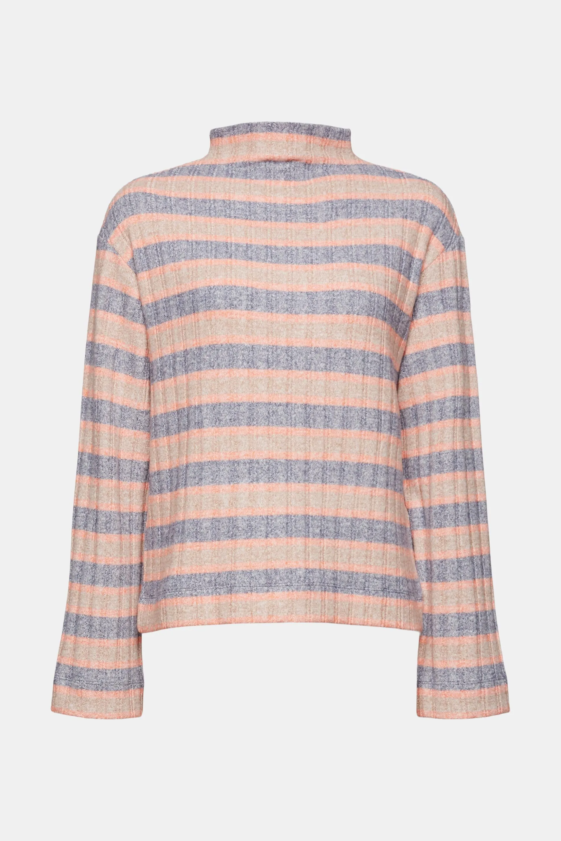 Maglia a maniche lunghe a righe in tessuto spazzolato