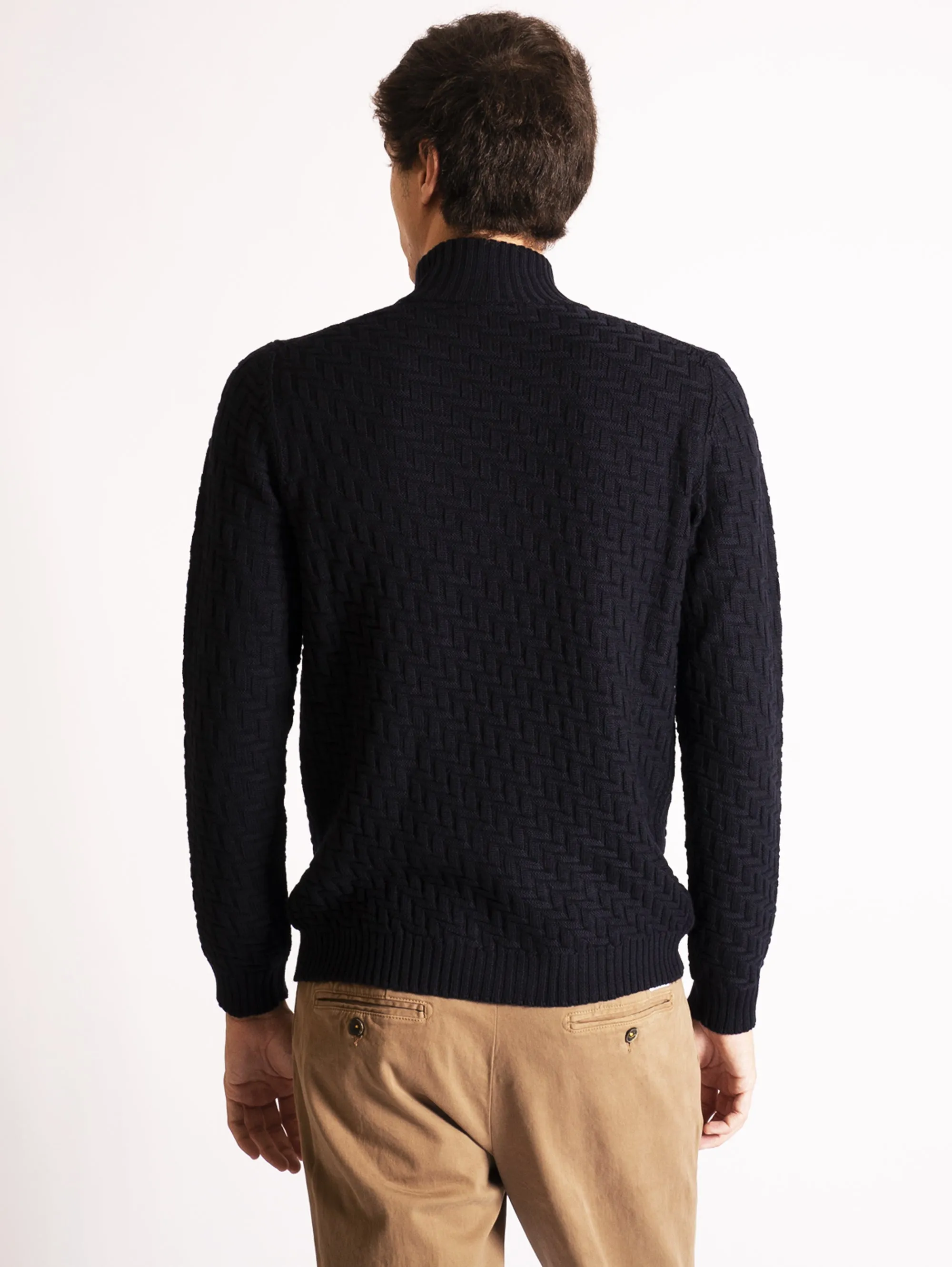 Maglia Collo Alto Blu