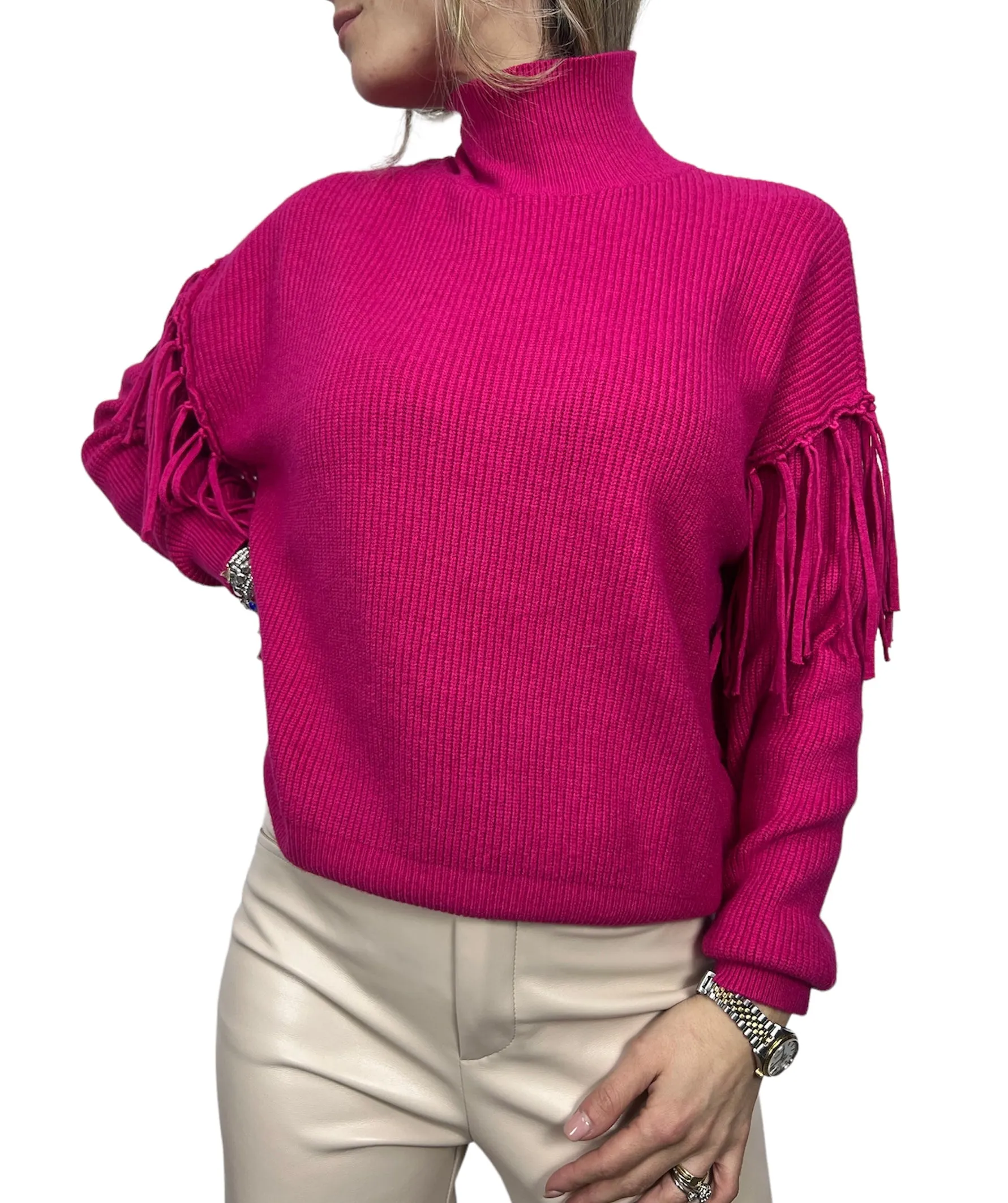 MAGLIA COLLO ALTO FRANGE