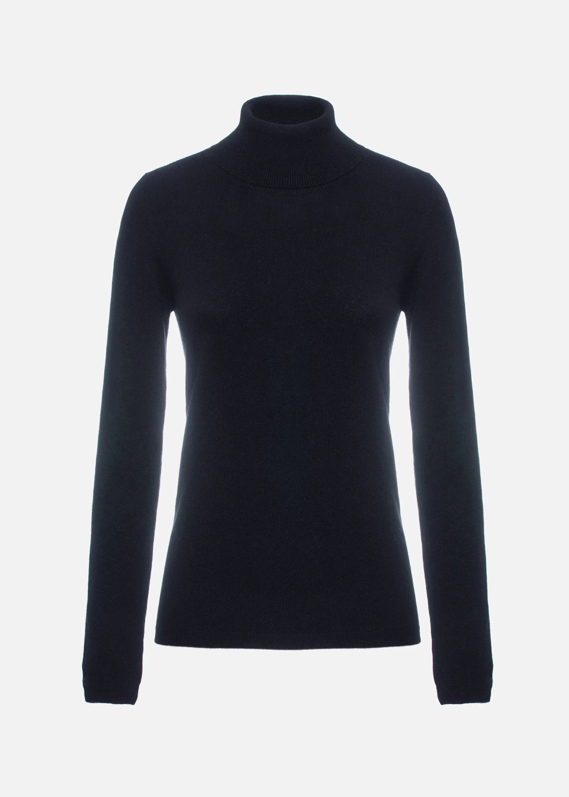 Maglia collo alto in cashmere e seta