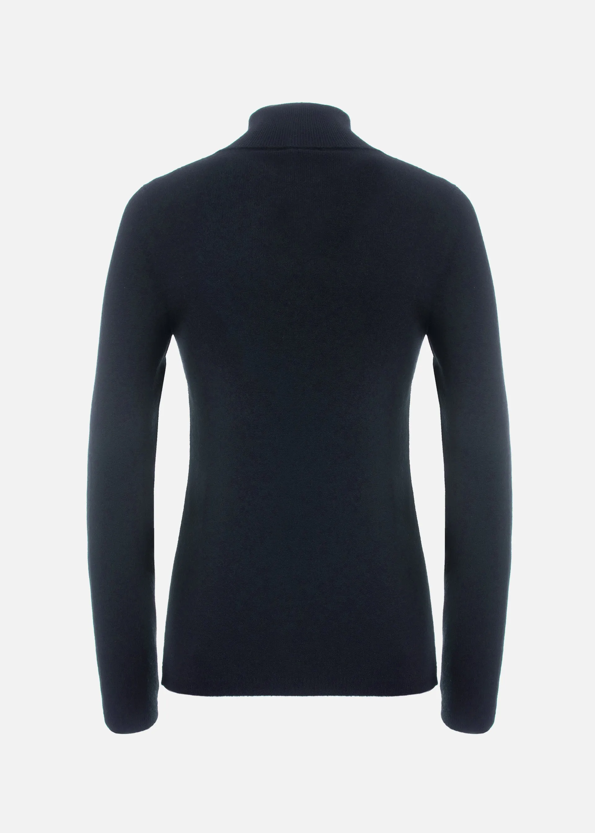 Maglia collo alto in cashmere e seta