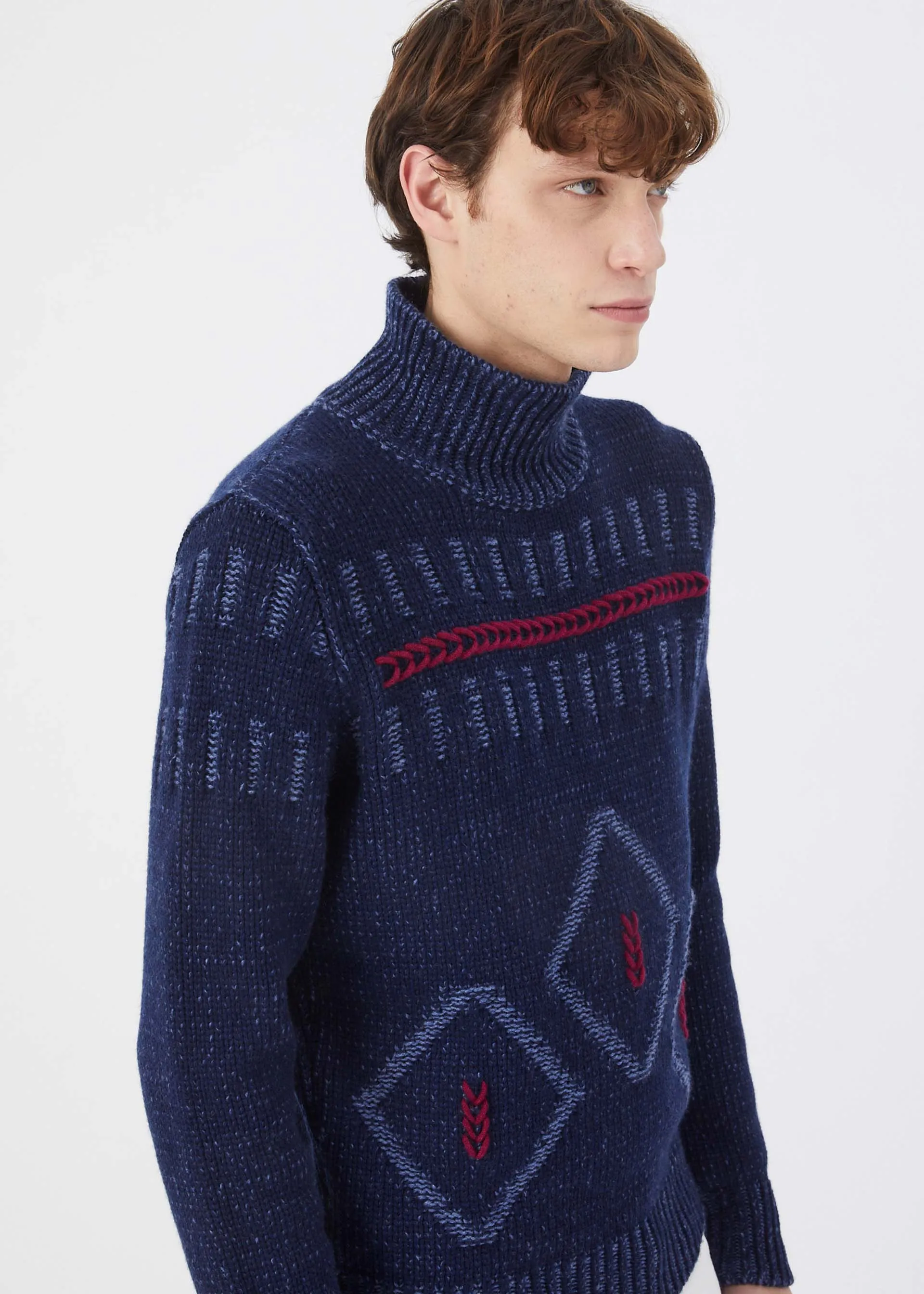 Maglia collo alto in cashmere
