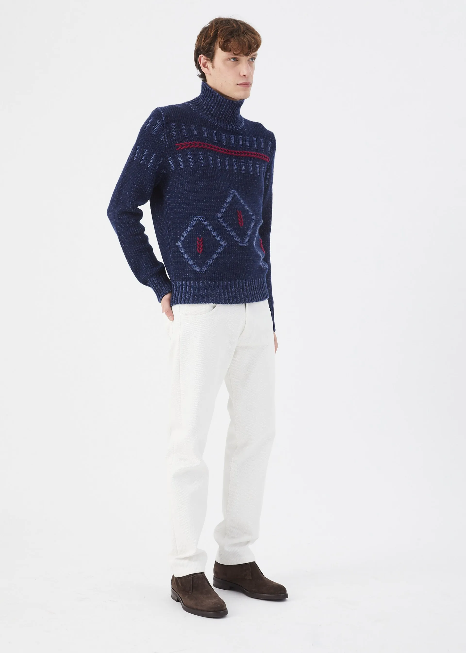 Maglia collo alto in cashmere