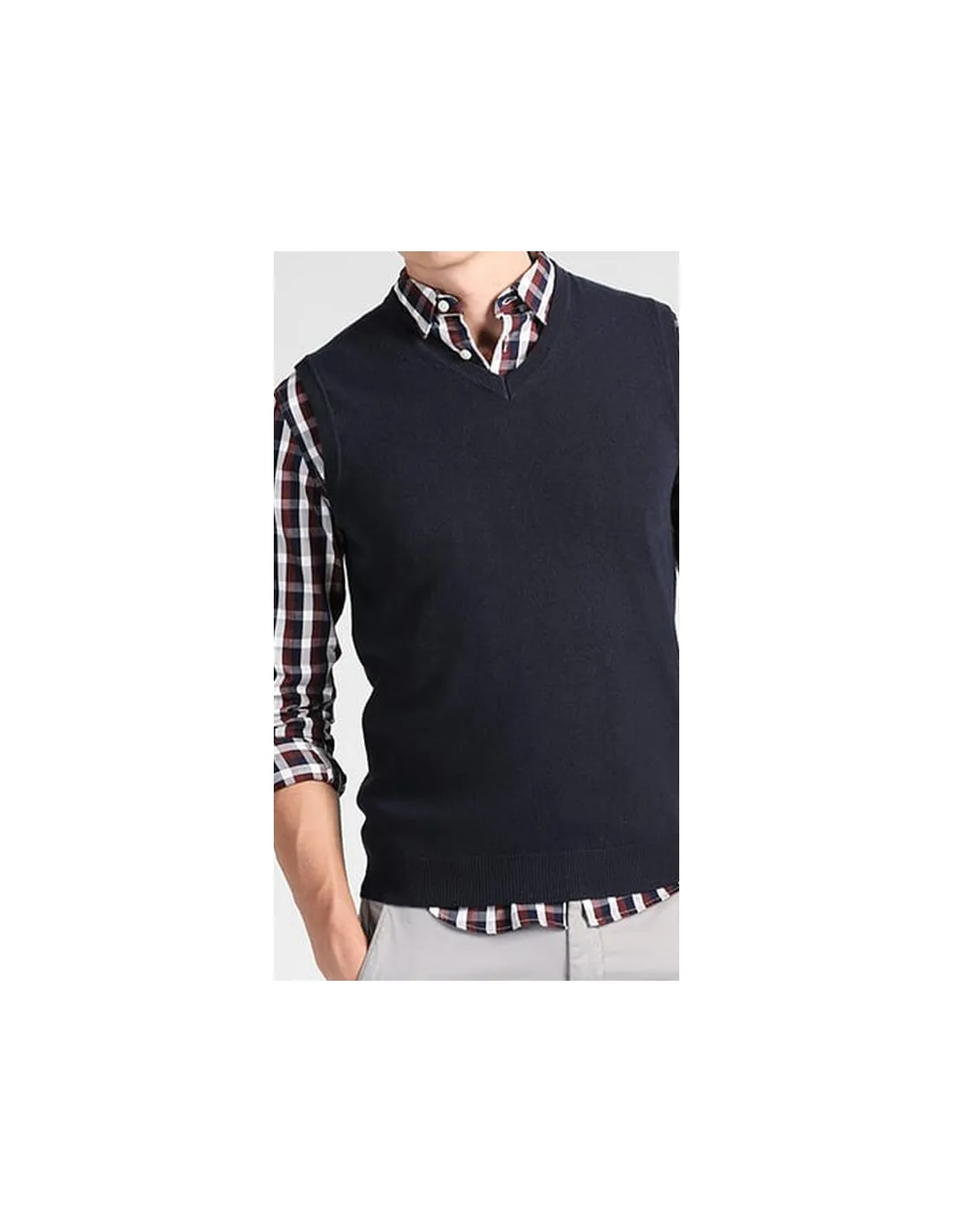 Maglia collo v sm lana blu taglie forti