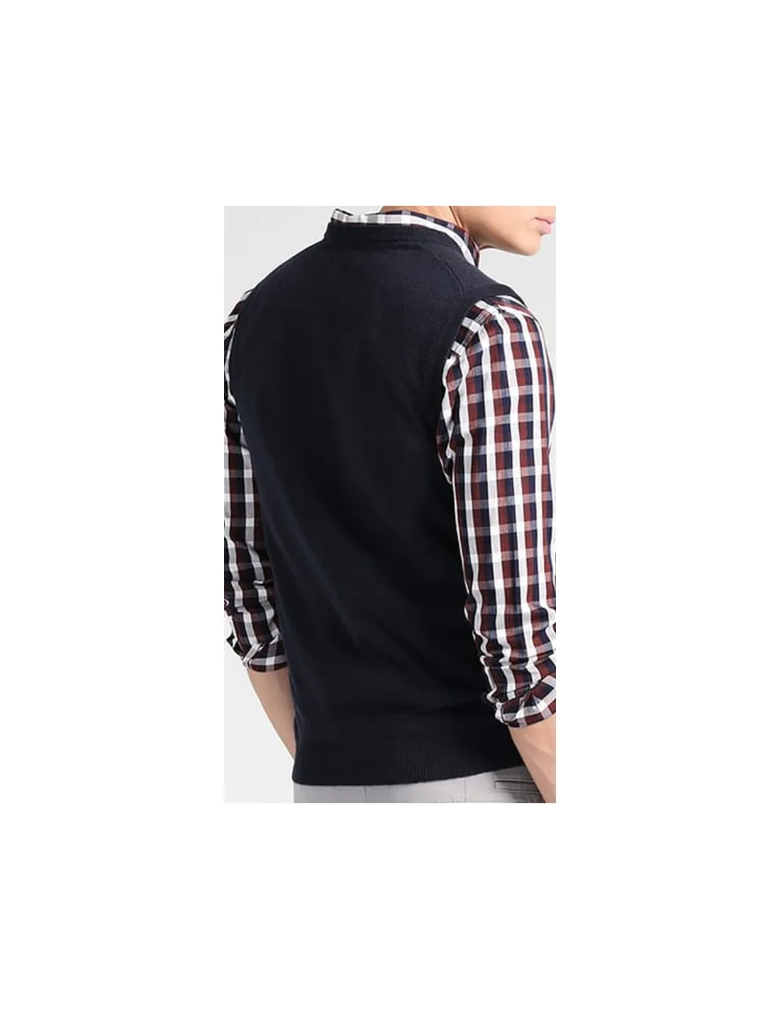Maglia collo v sm lana blu taglie forti
