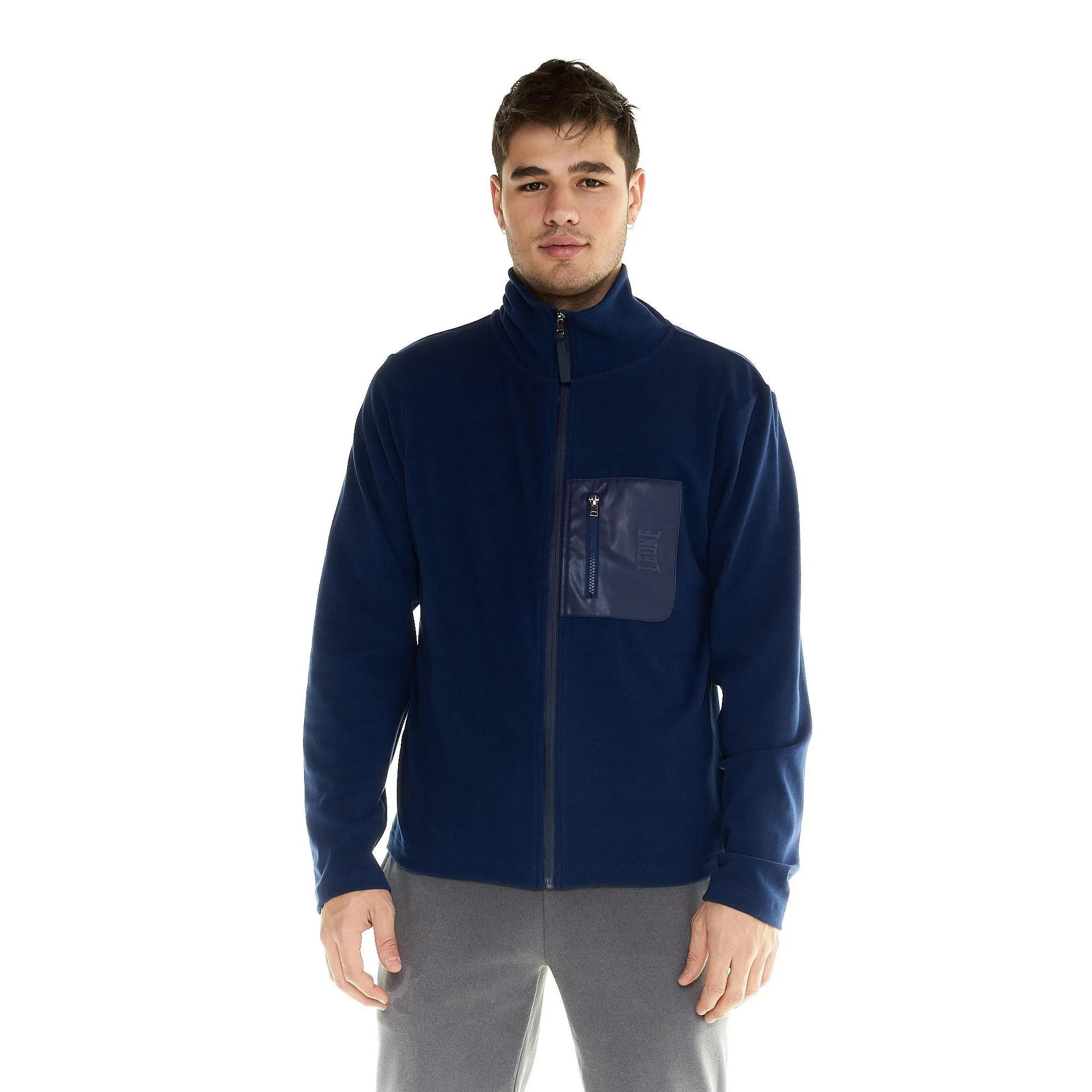 Maglia Leone uomo collo in piedi full zip Lifestyle