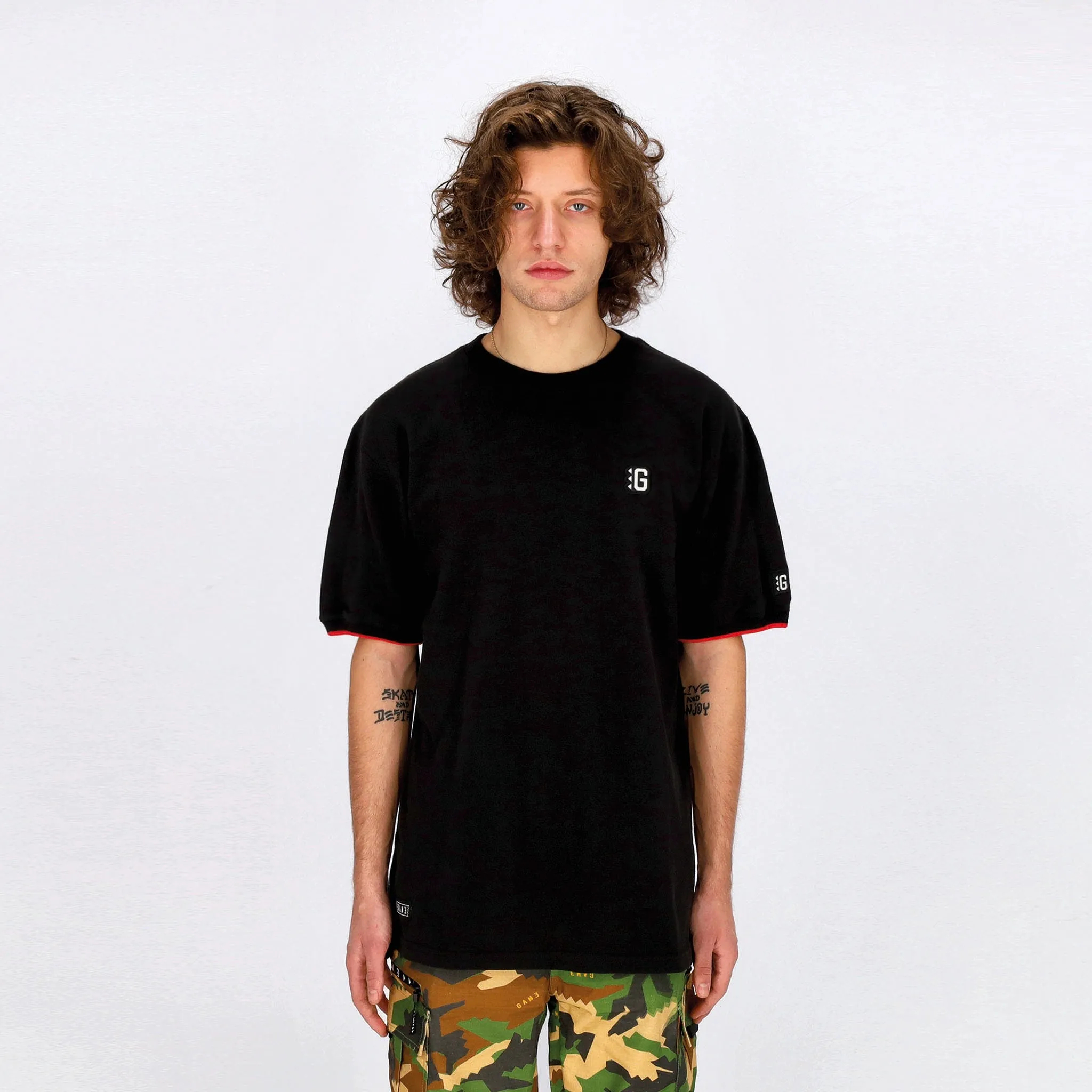 Maglietta Uomo Cholo Round Neck G-polo Jolly Black