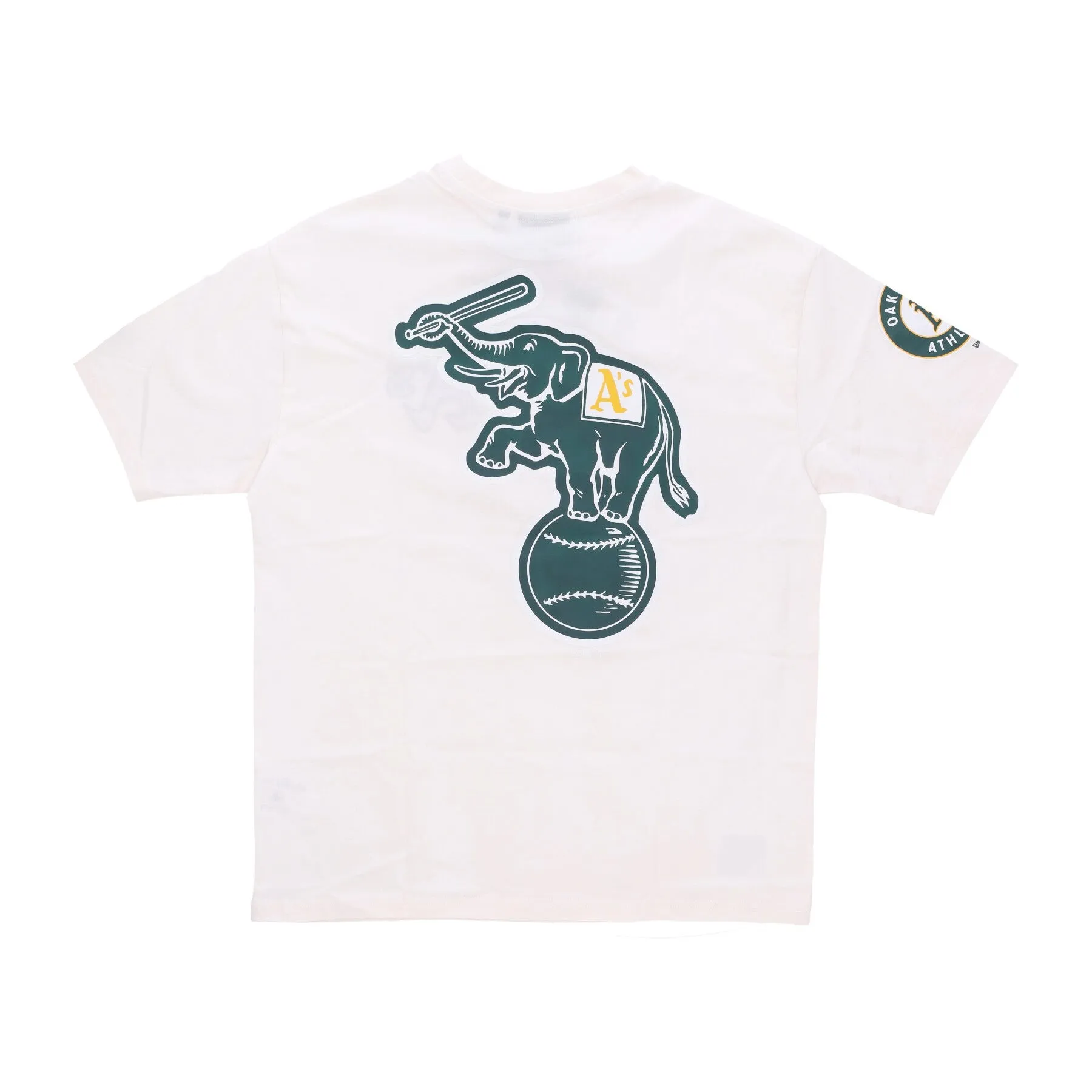 Maglietta Uomo Mlb Heritage Bp Os Tee Oakath Off White/dark Green