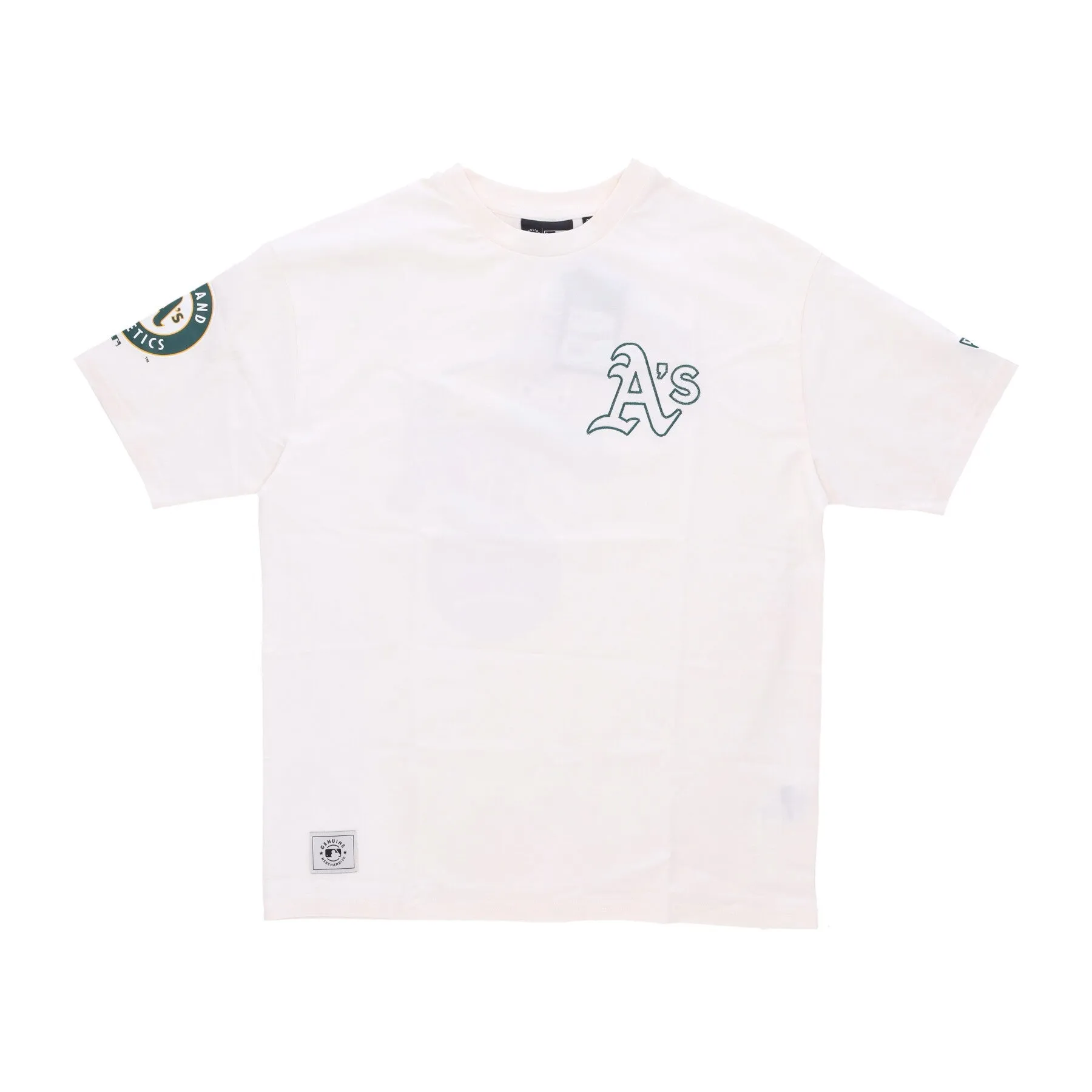 Maglietta Uomo Mlb Heritage Bp Os Tee Oakath Off White/dark Green