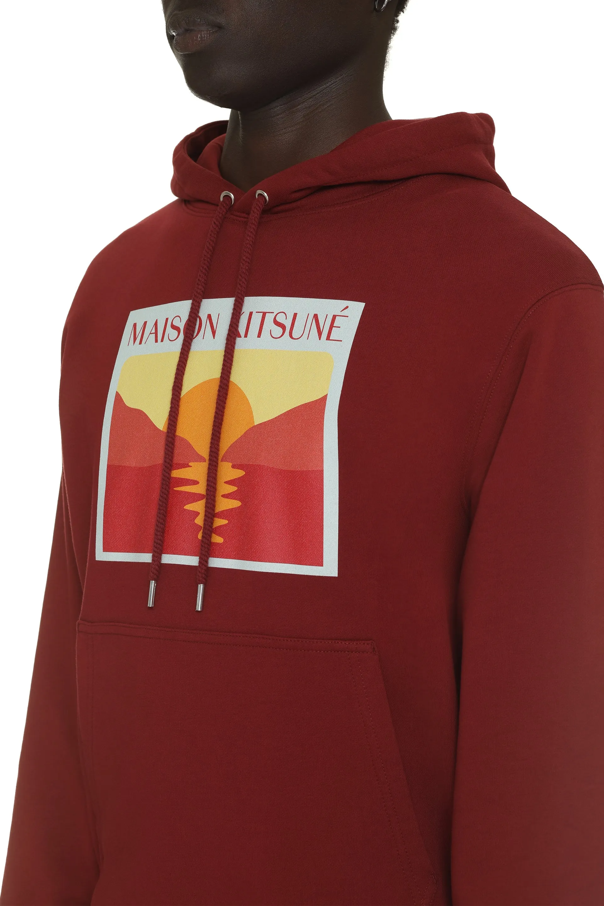 Maison Kitsuné Felpa in cotone con cappuccio