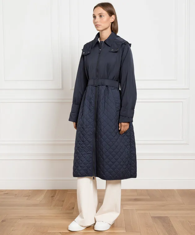 Max Mara Weekend Cappotto trapuntato blu OLGA