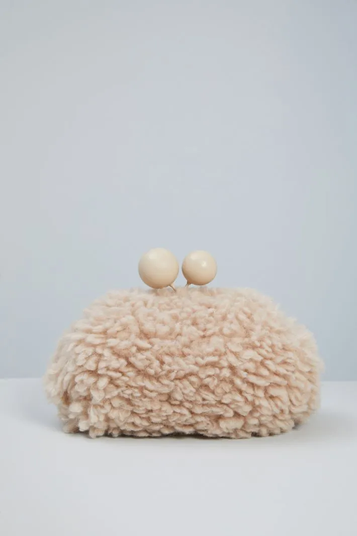 Maxi clutch effetto peluche