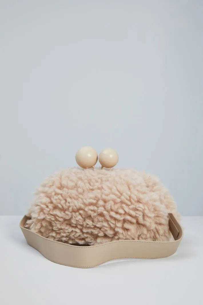 Maxi clutch effetto peluche