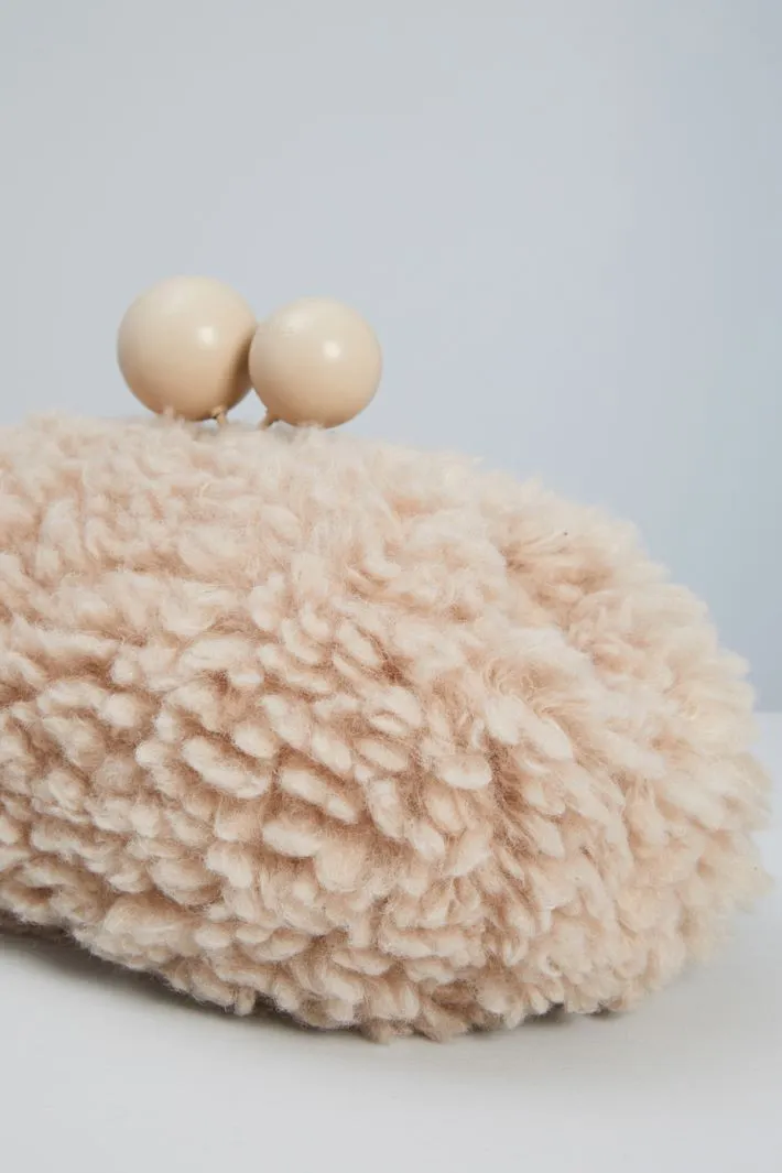 Maxi clutch effetto peluche