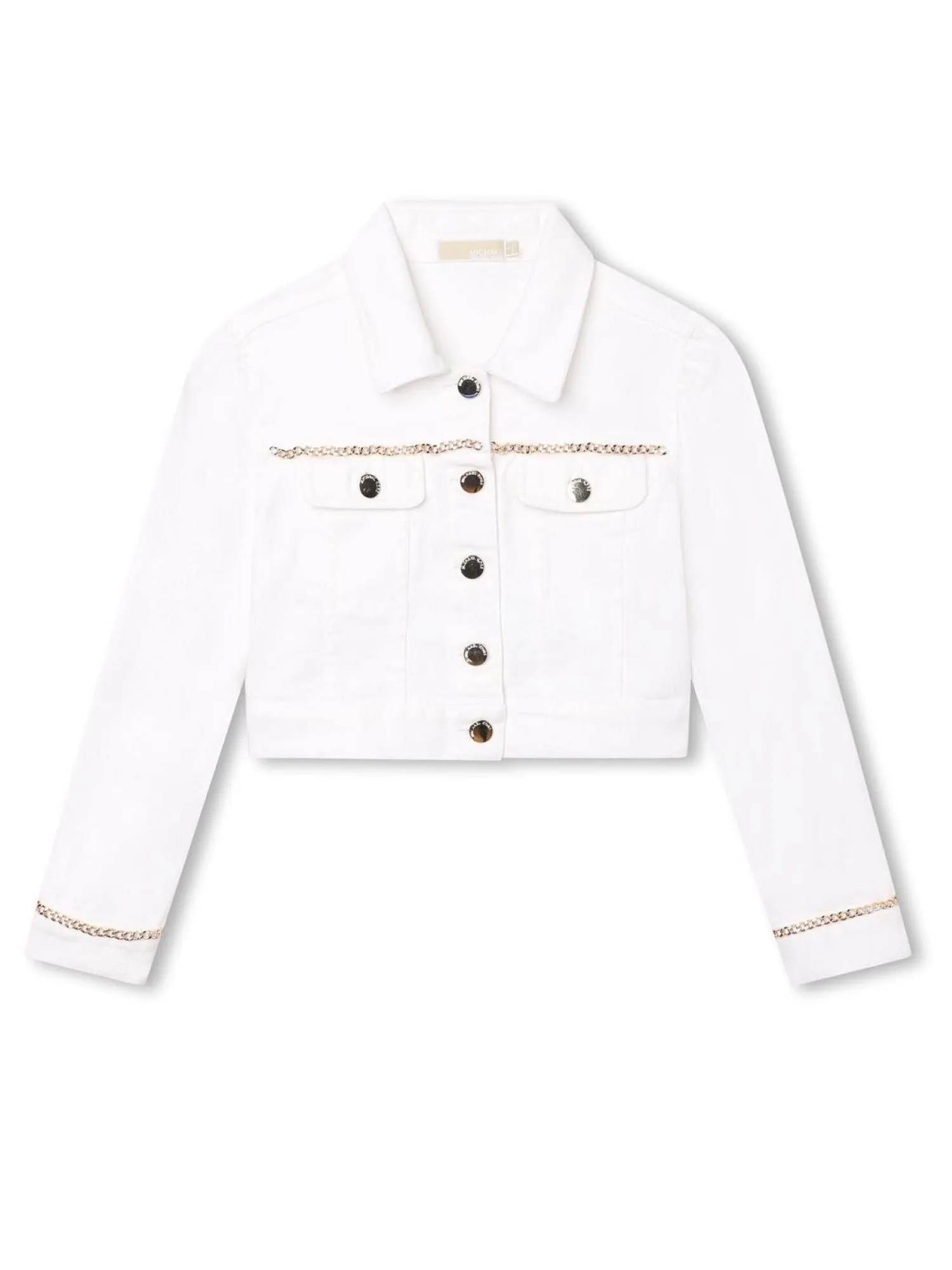 MICHAEL KORS Giubbino in denim con catene Bianco