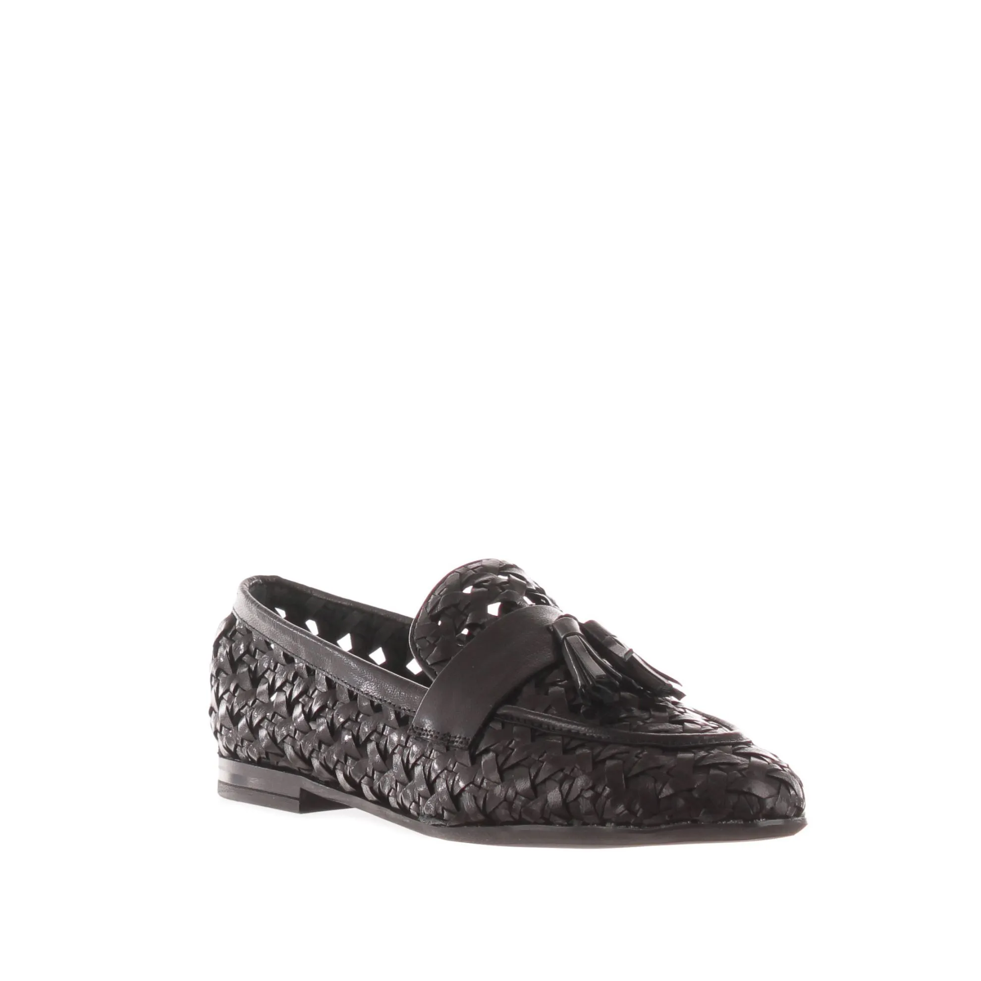 Mocassino in pelle intrecciata