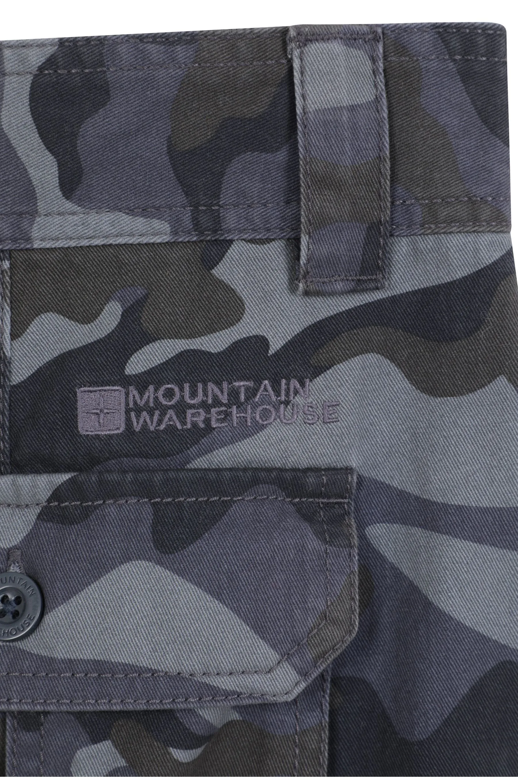 Mountain Warehouse Uomo - Shorts cargo in cotone con motivo mimetico