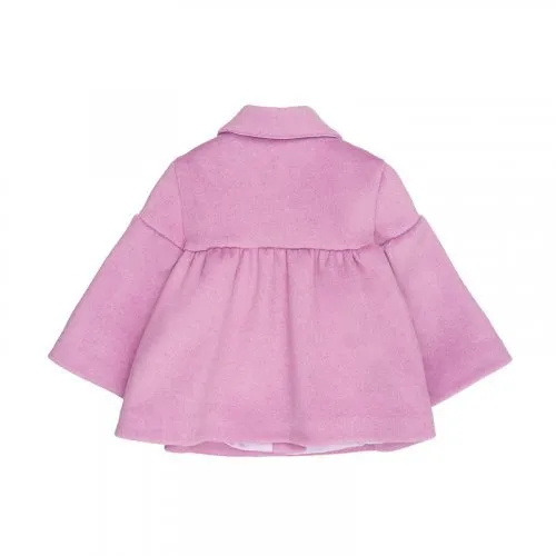 Nanan cappotto stile cappa in panno viola