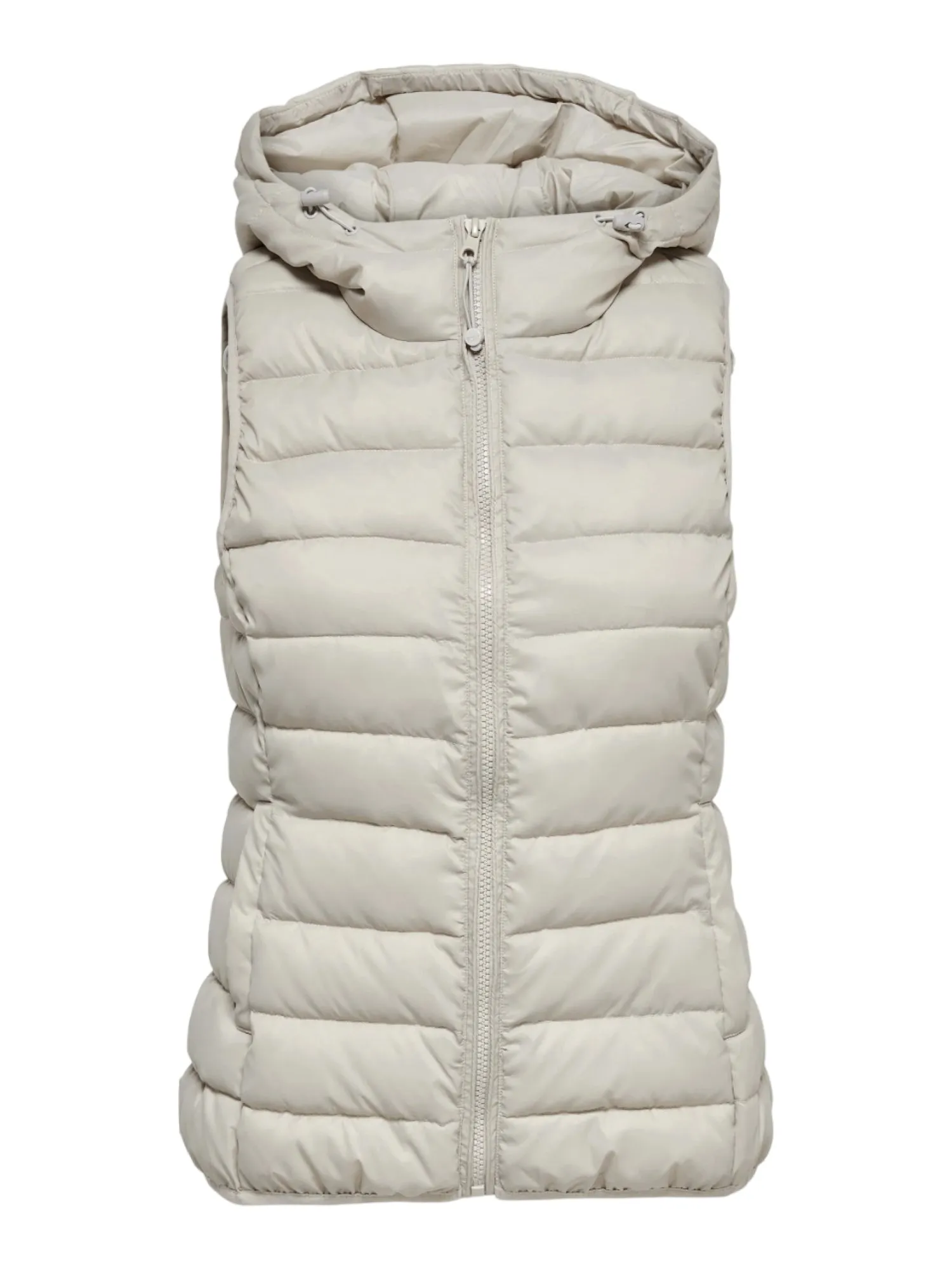 Only gilet imbottito con cappuccio beige