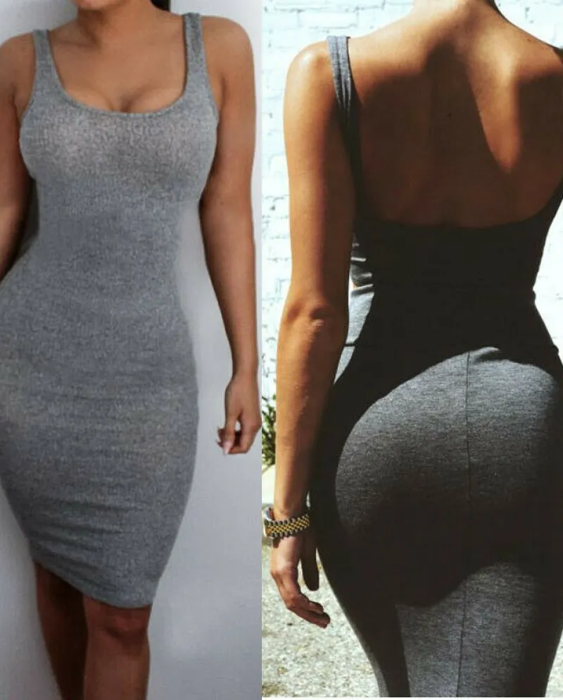 Pacchetto delle donne Vestito alla moda Vestito estivo aderente con fasciatura Vita alta S