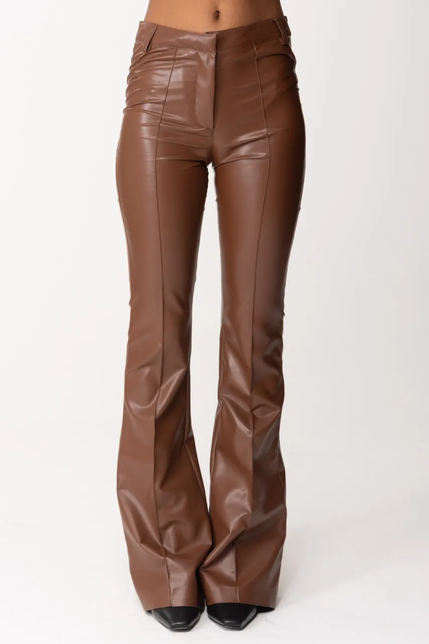 Pantaloni flare in pelle TOFFEE