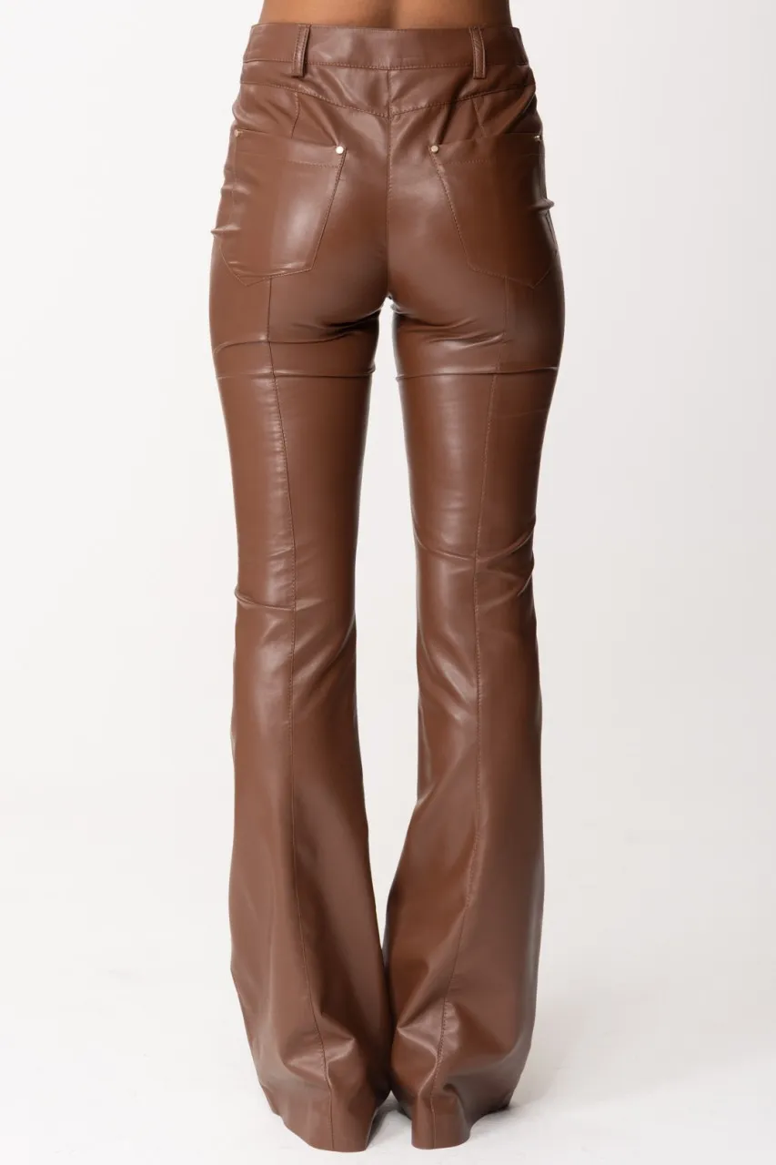 Pantaloni flare in pelle TOFFEE