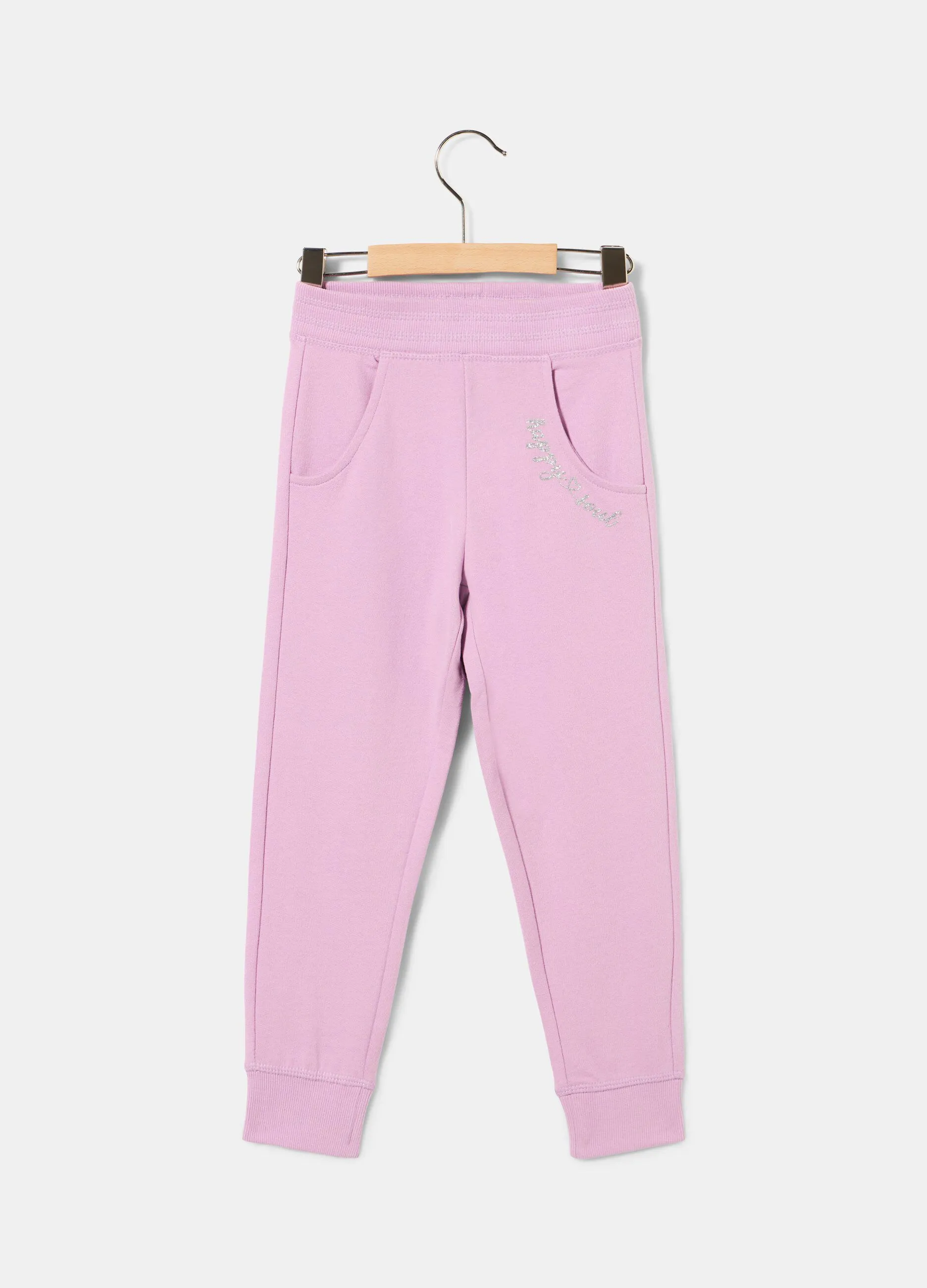Pantaloni in felpa di puro cotone bambina
