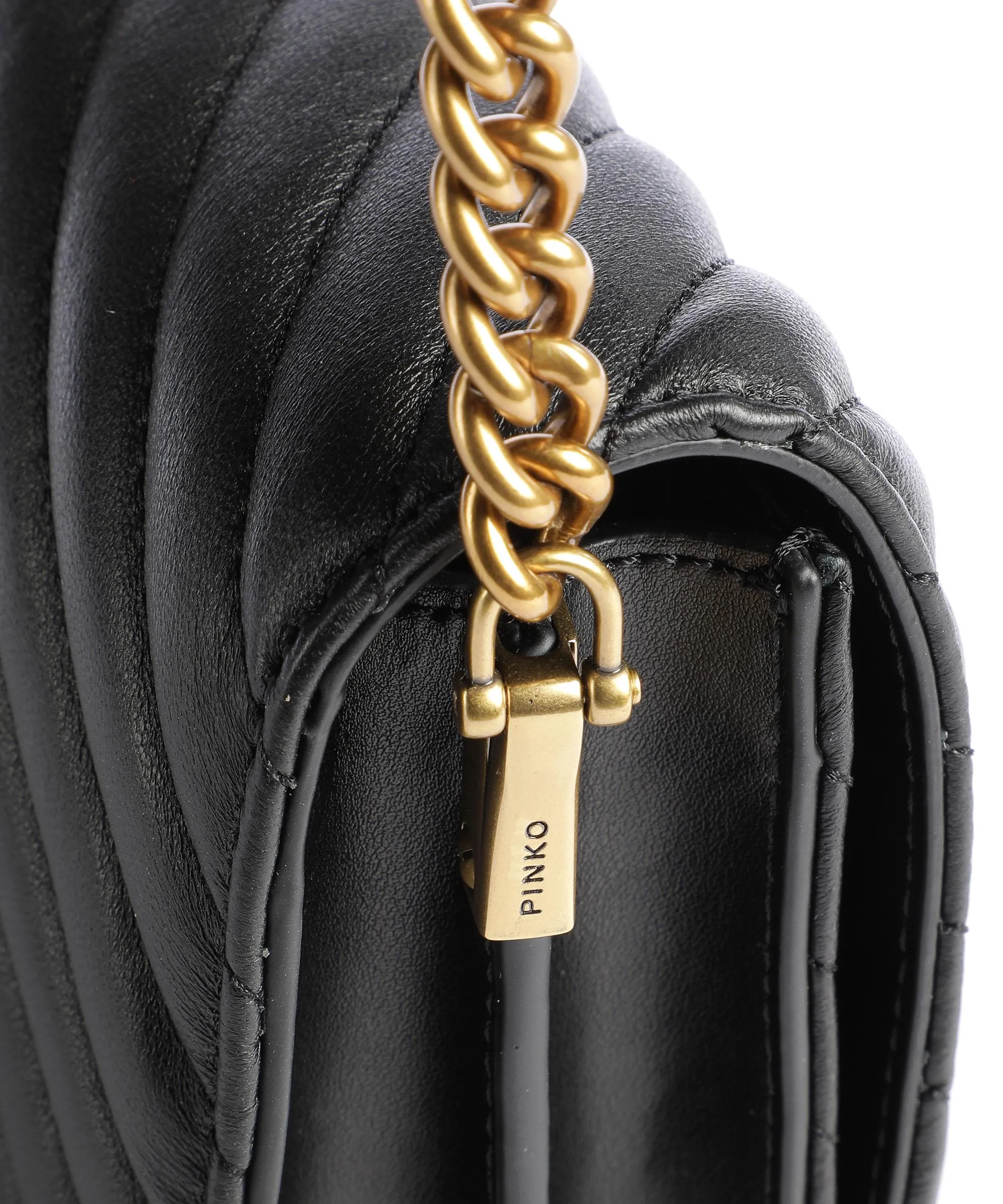  Pinko Love Click Mini Borsa a tracolla pelle di pecora nero  