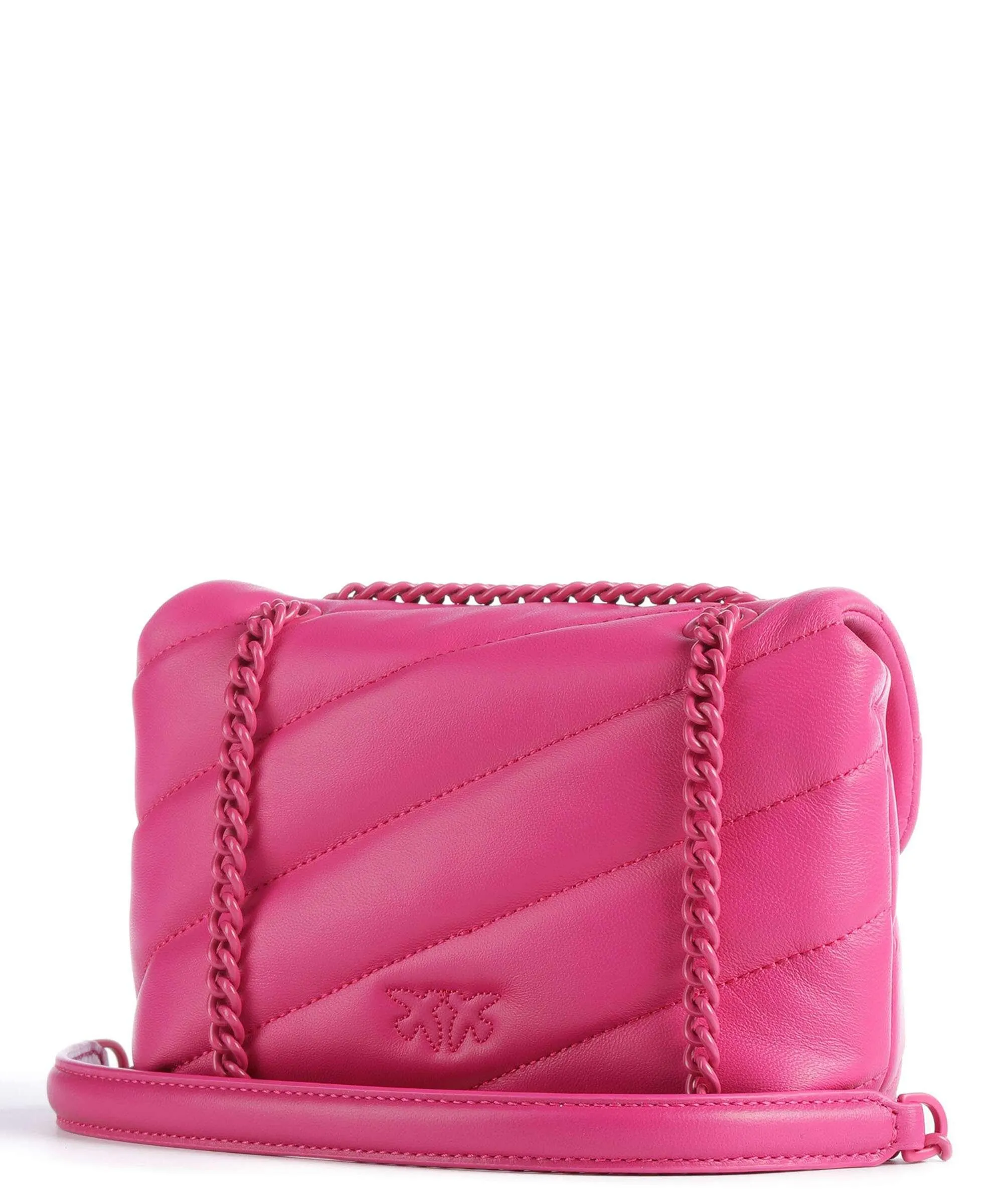  Pinko Love Puff Baby Borsa a spalla pelle di pecora pink  