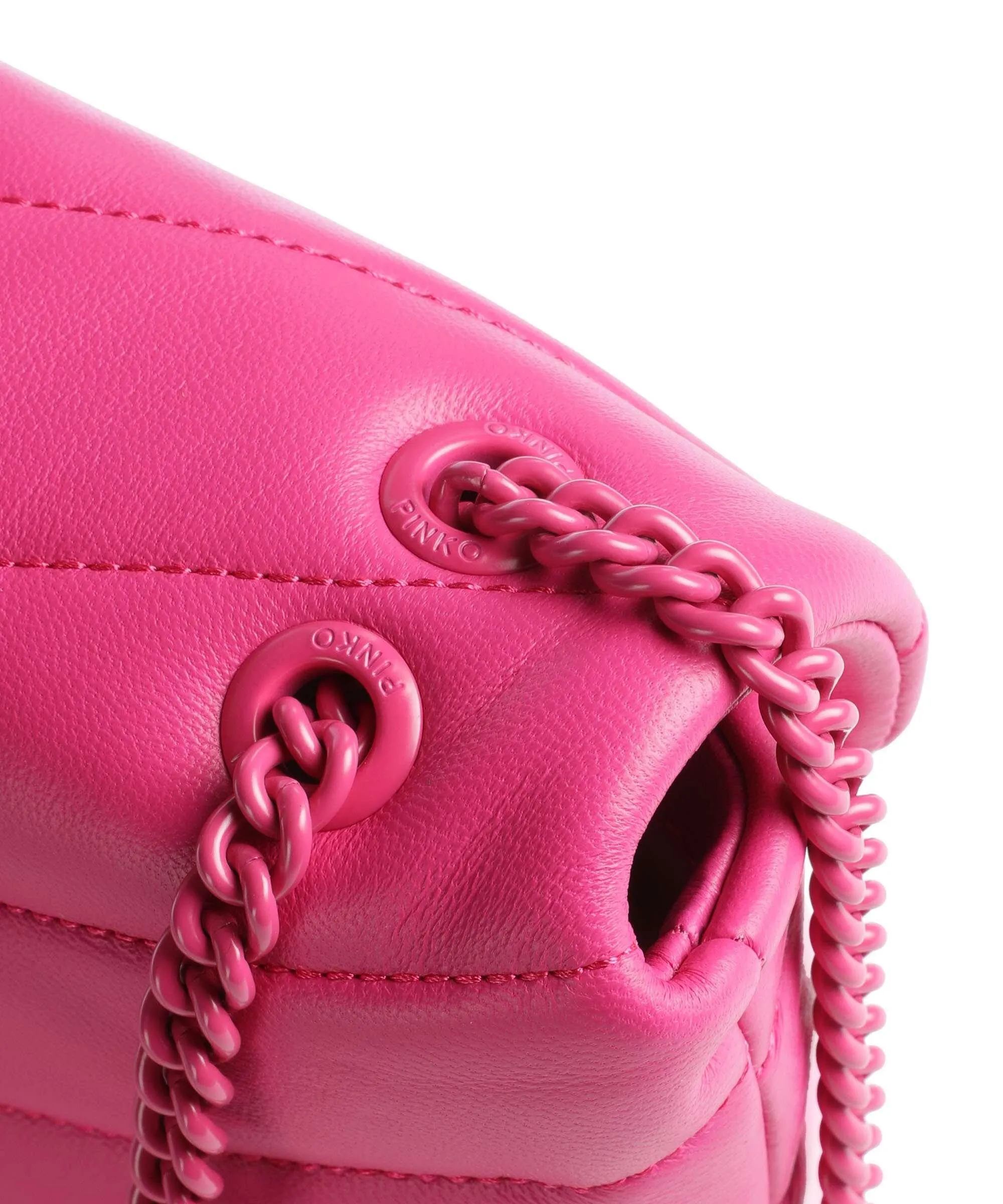  Pinko Love Puff Baby Borsa a spalla pelle di pecora pink  