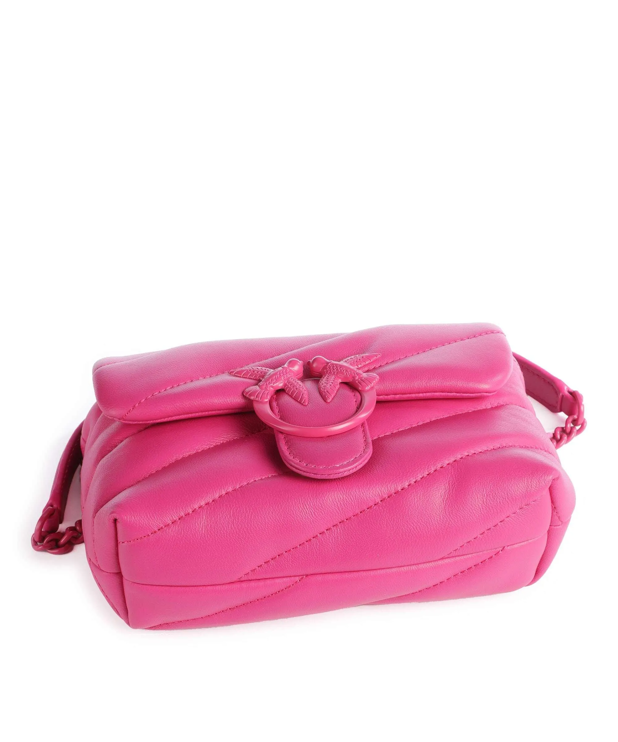  Pinko Love Puff Baby Borsa a spalla pelle di pecora pink  