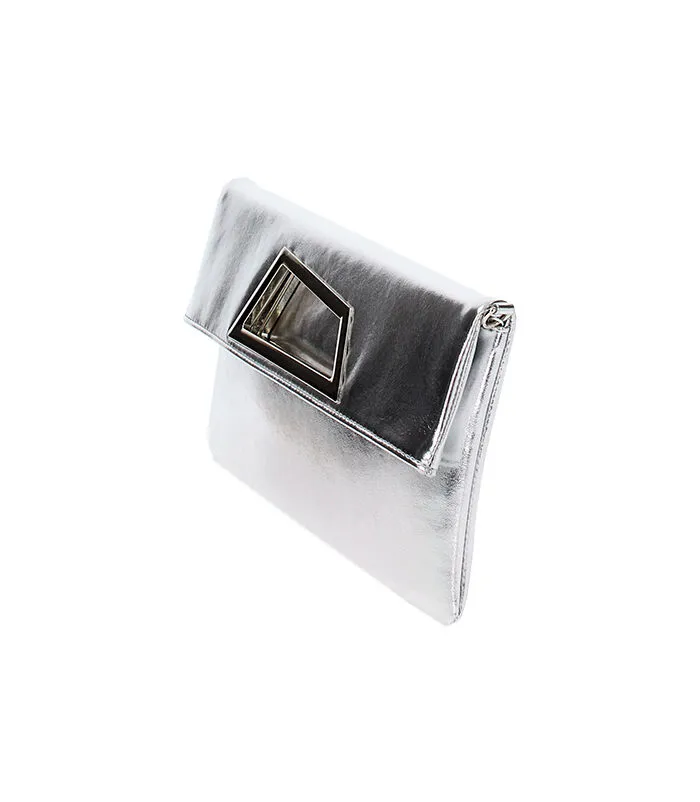 Pochette laminata argento