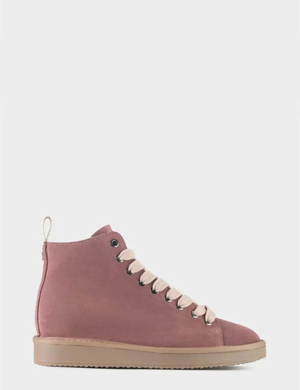 Polacchino P01 In Suede Foderato In Microfibra Bownrose Rosa Cipria
