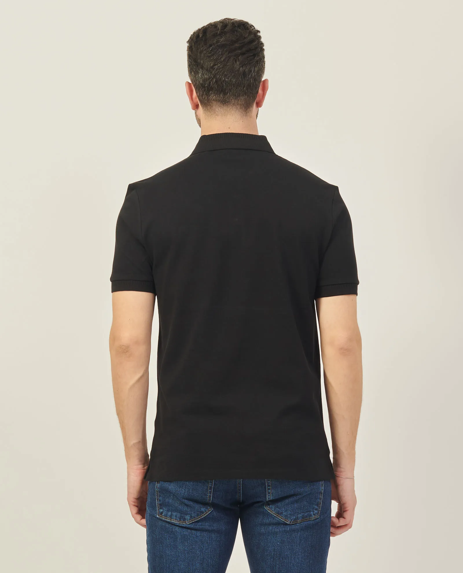 Polo Hugo slim fit in piquè di cotone con logo
