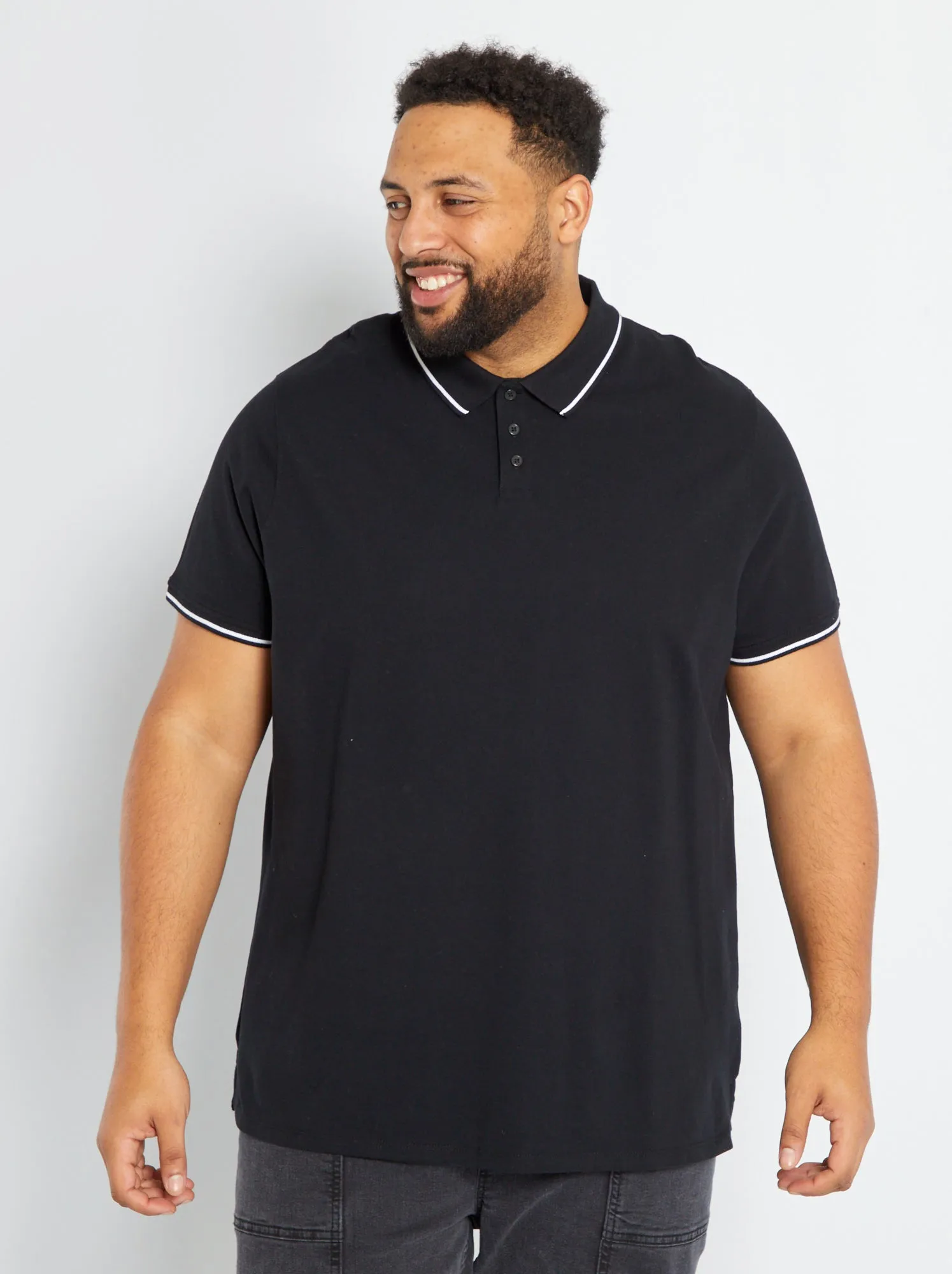 Polo in cotone - Nero