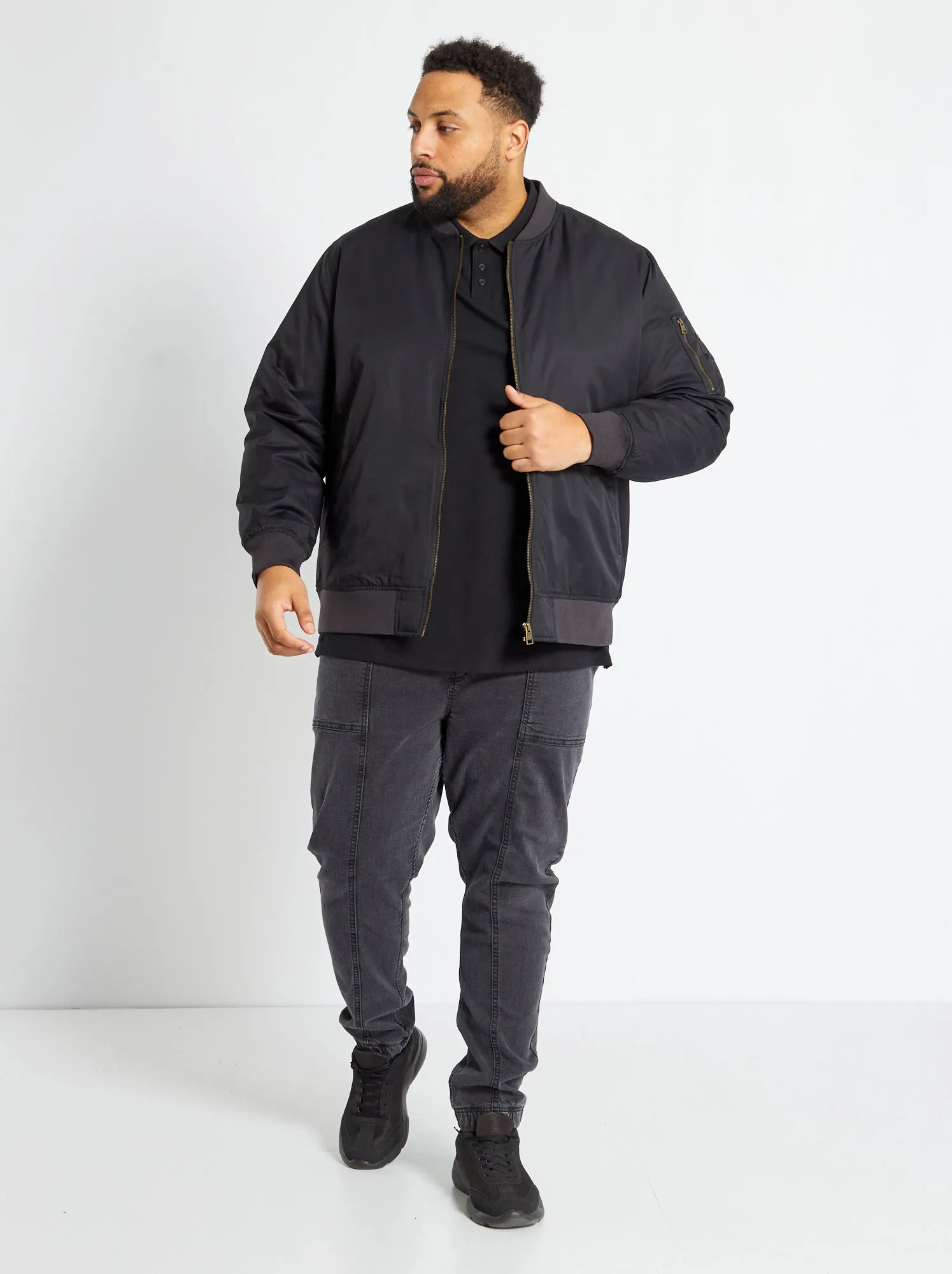 Polo in cotone - Nero