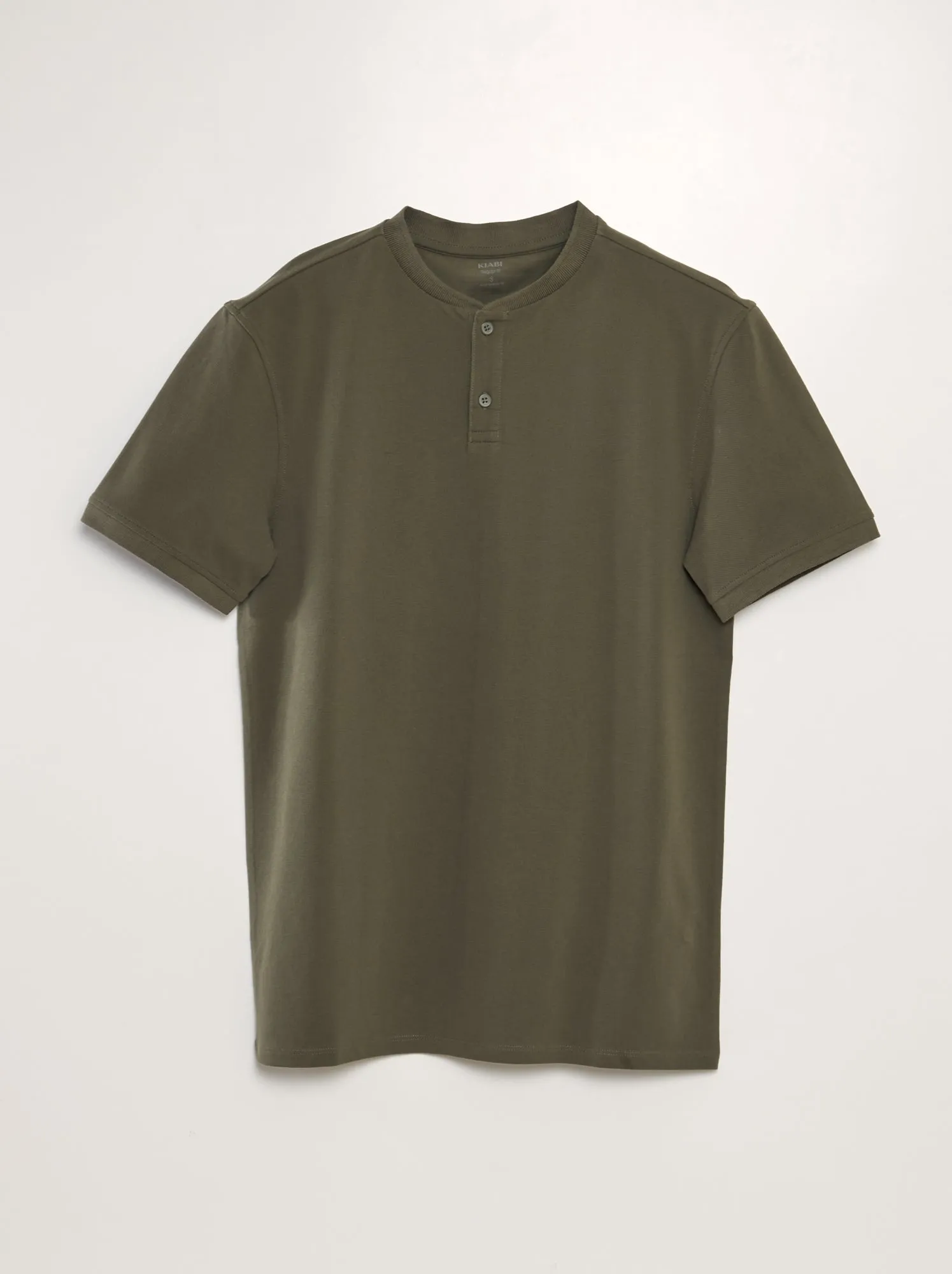 Polo in piqué di cotone tinta unita - KAKI