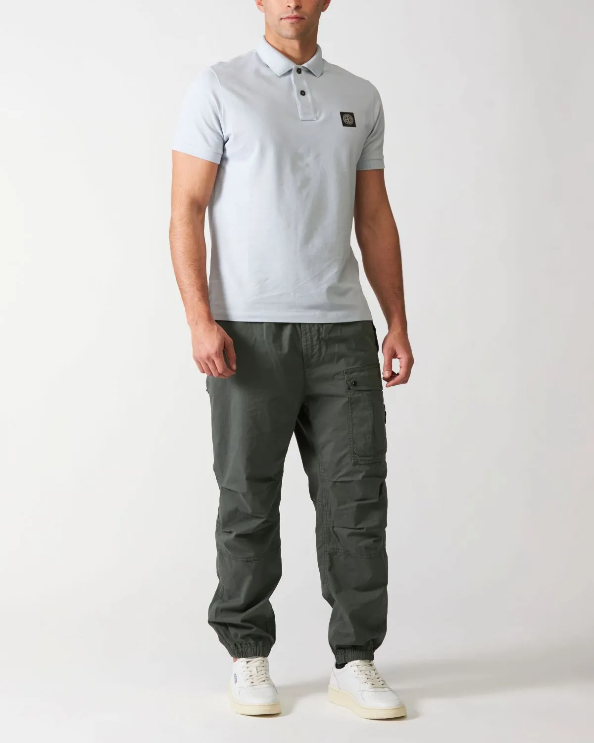 Polo slim fit azzurro