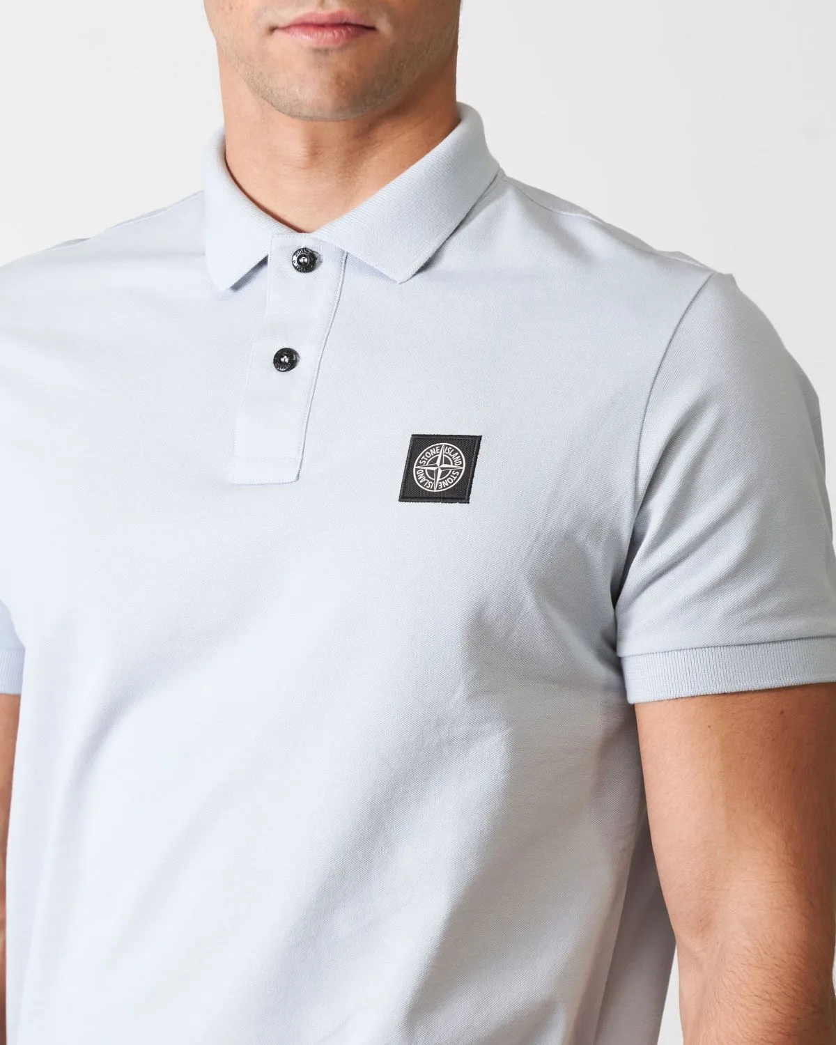 Polo slim fit azzurro